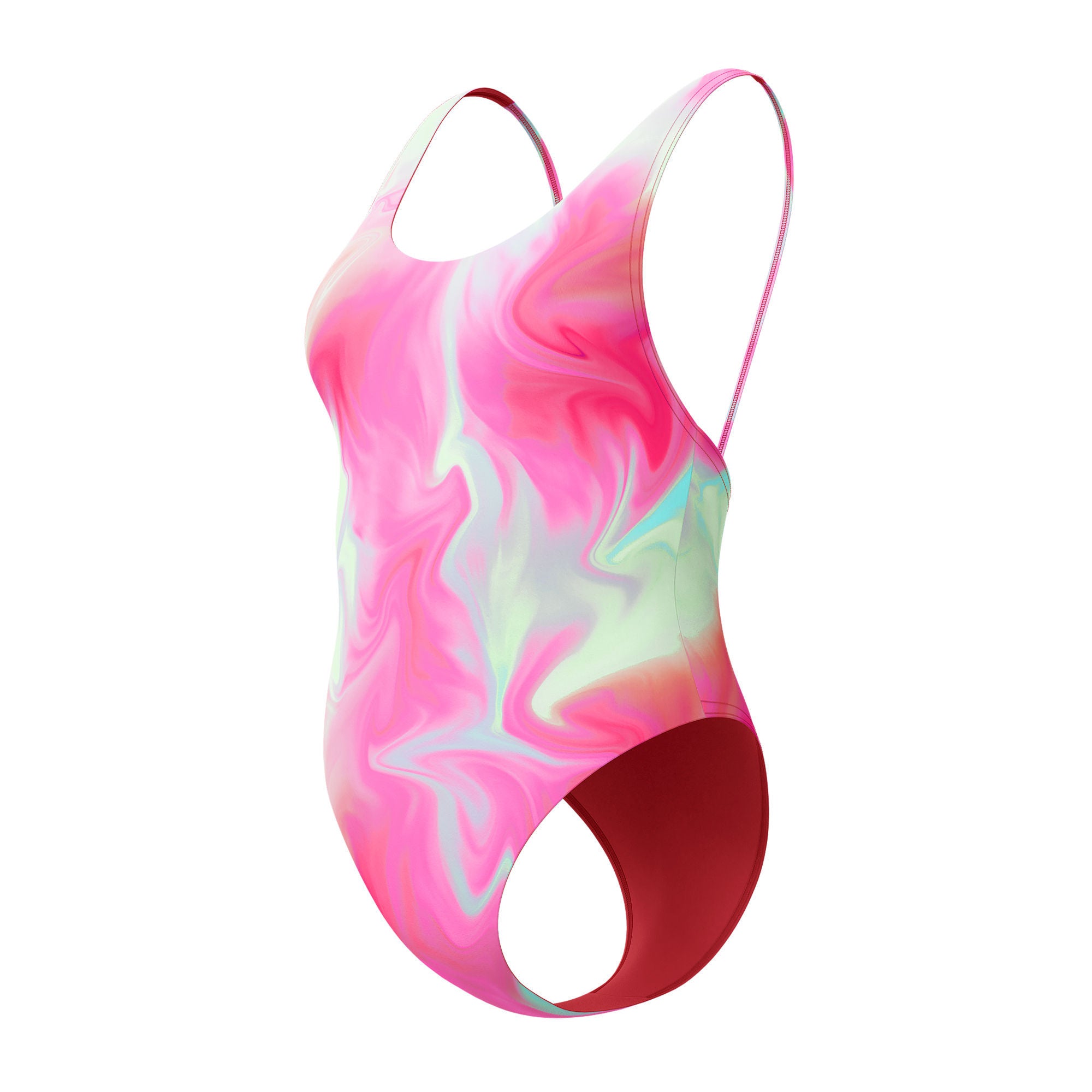 Printed Convertible Damen Badeanzug | Pink