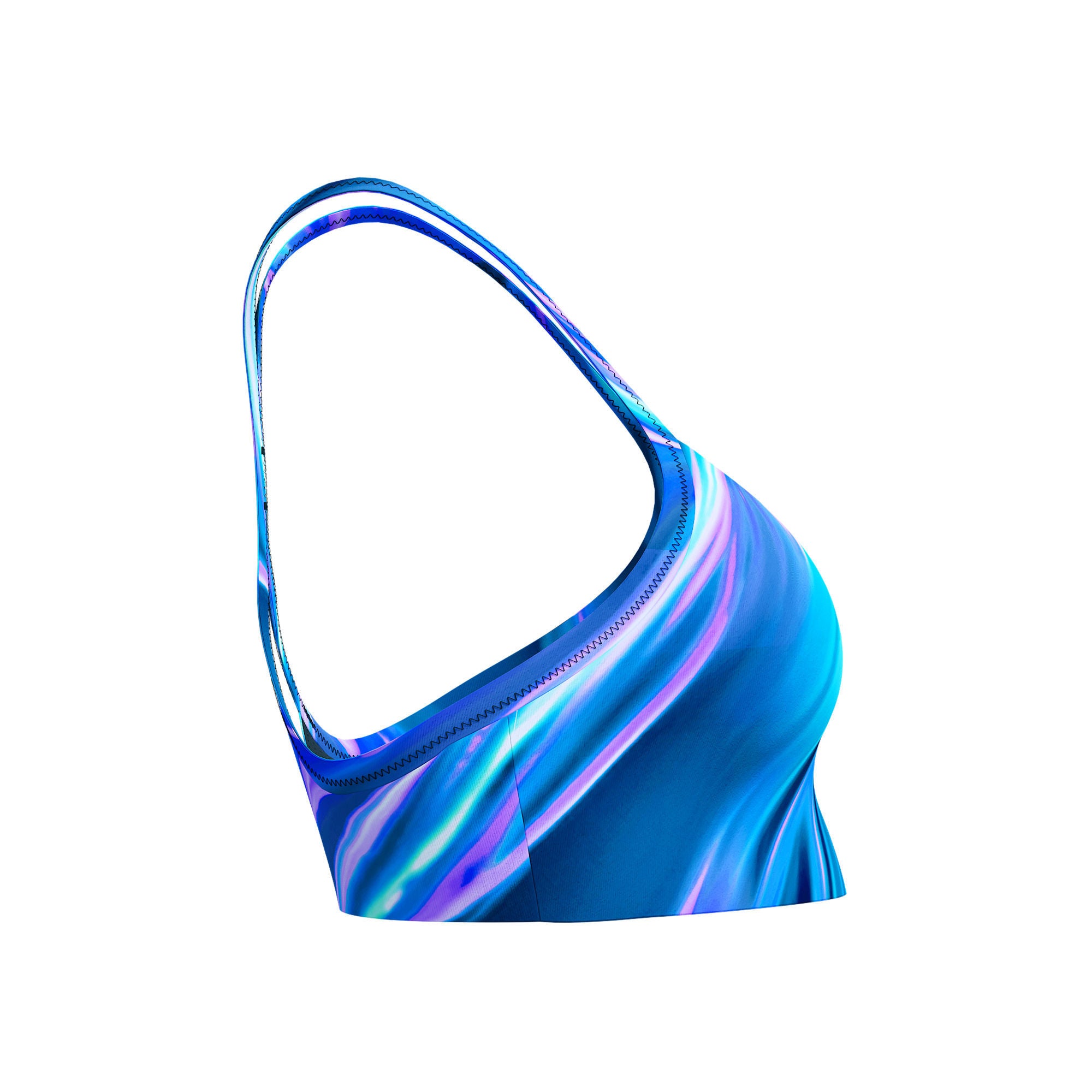Printed Racerback Damen Bikinioberteil | Grün