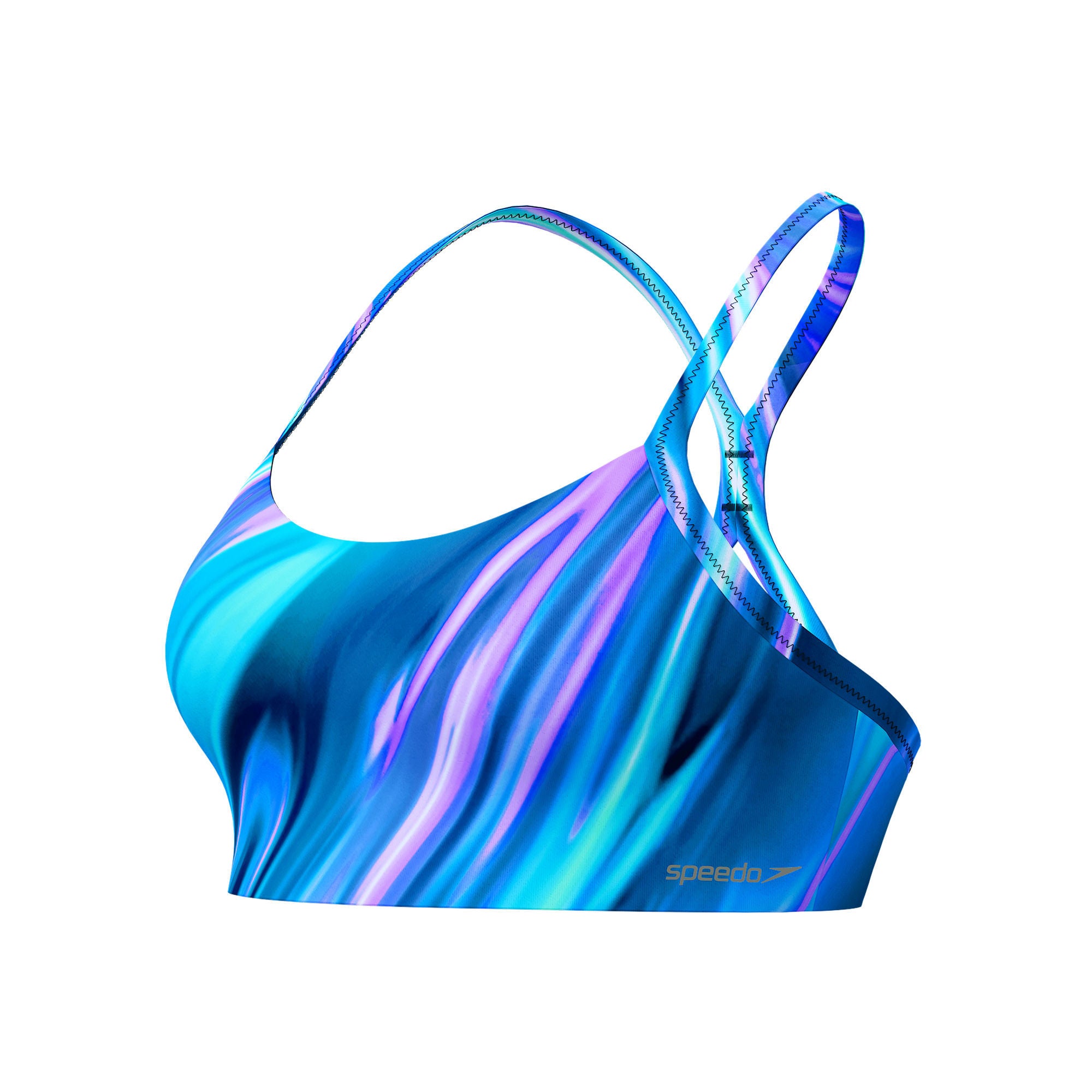 Printed Racerback Damen Bikinioberteil | Grün