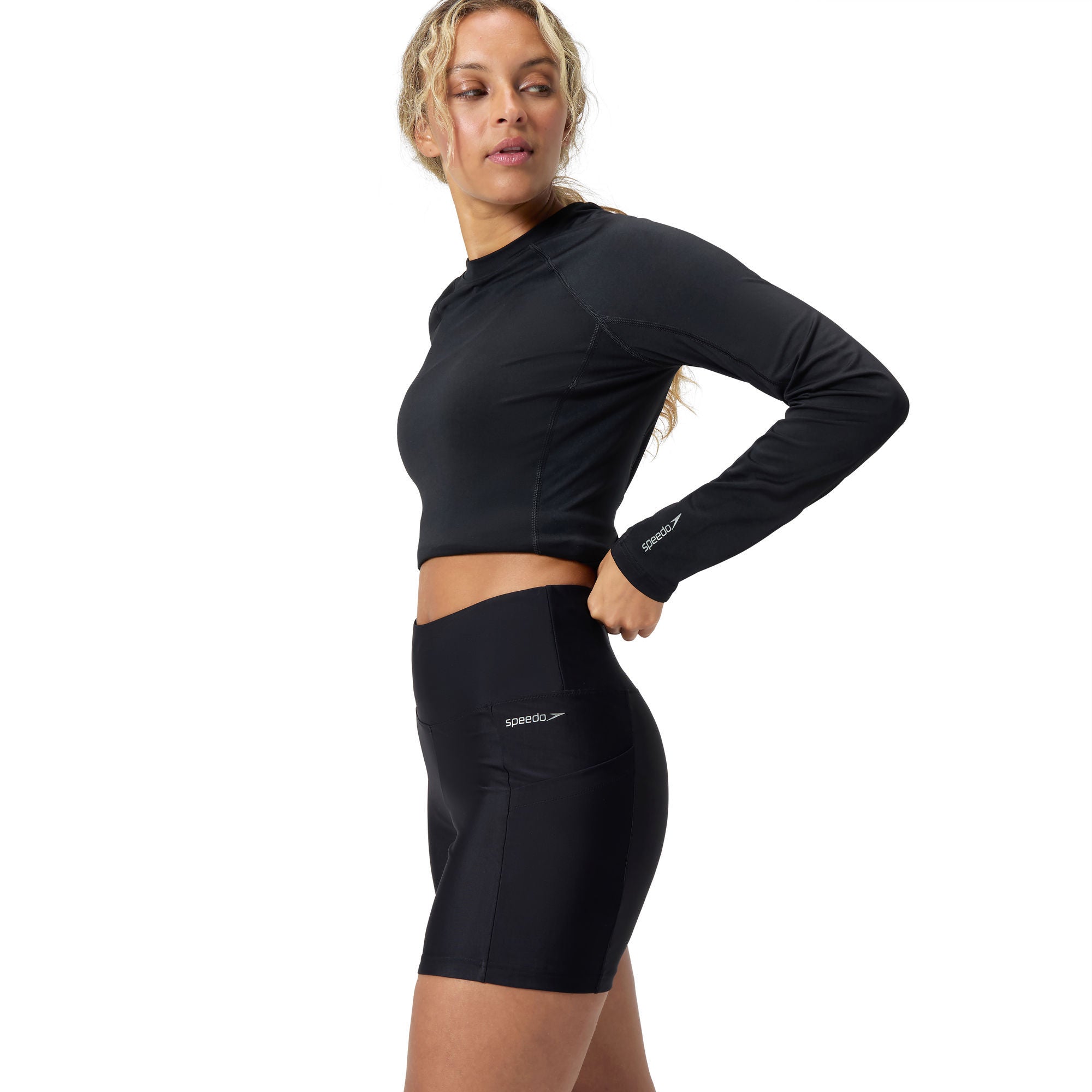 Solid Damen Badeshorts | Schwarz