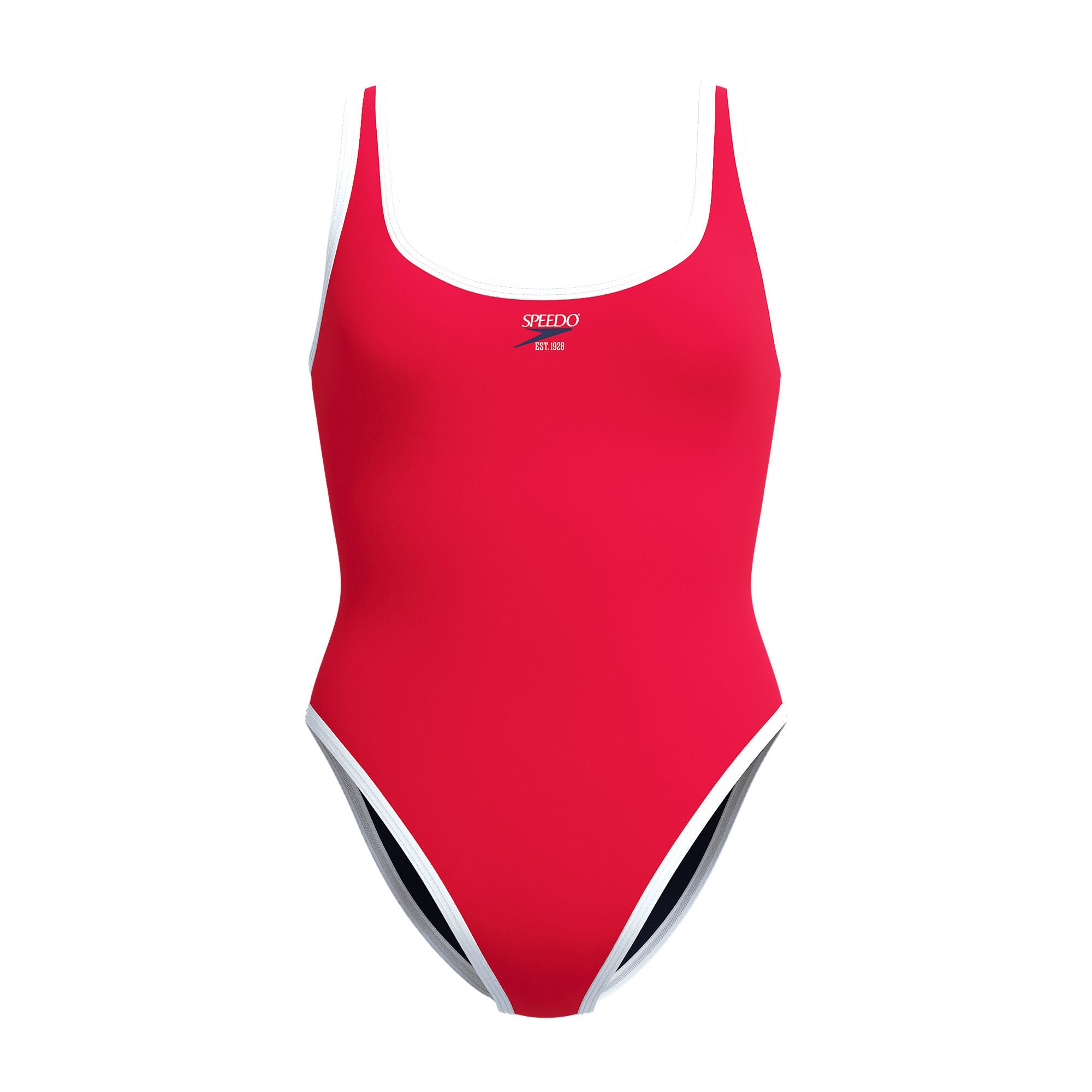 Solid Bound Scoop Damen Badeanzug | Rot