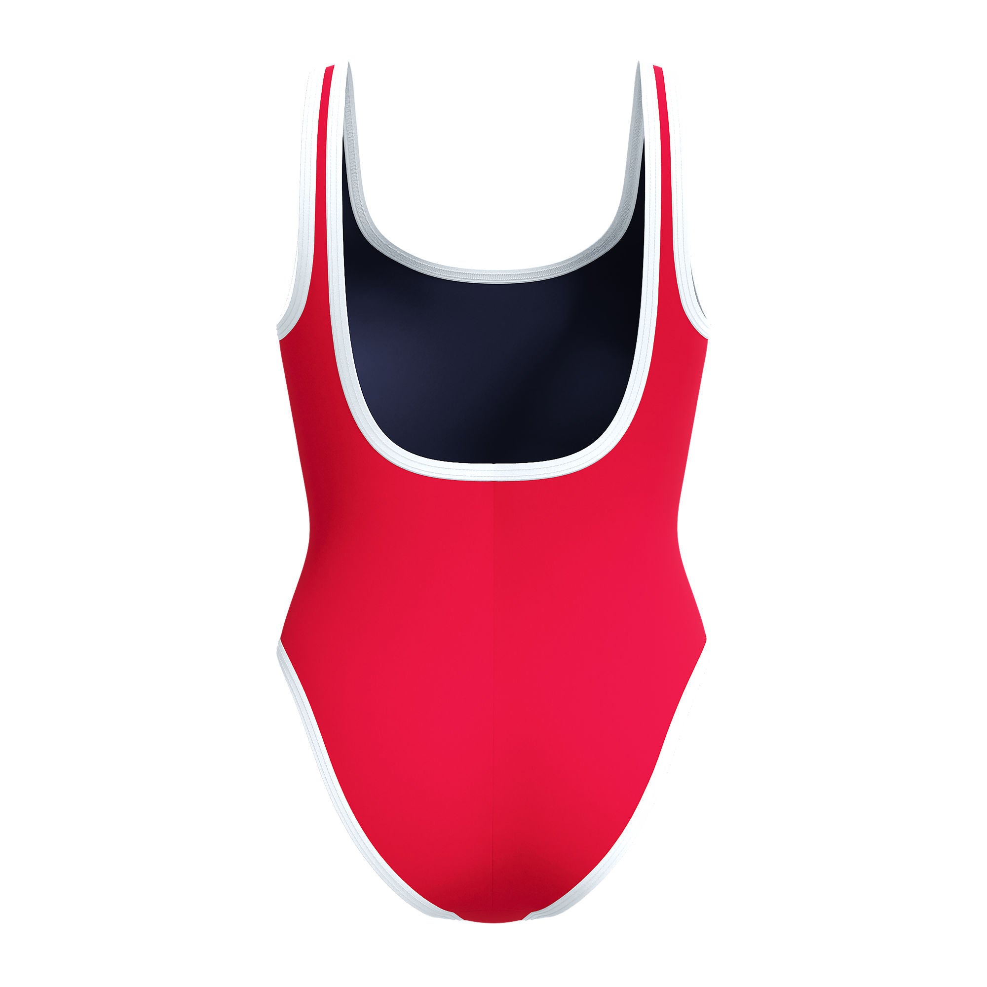 Solid Bound Scoop Damen Badeanzug | Rot