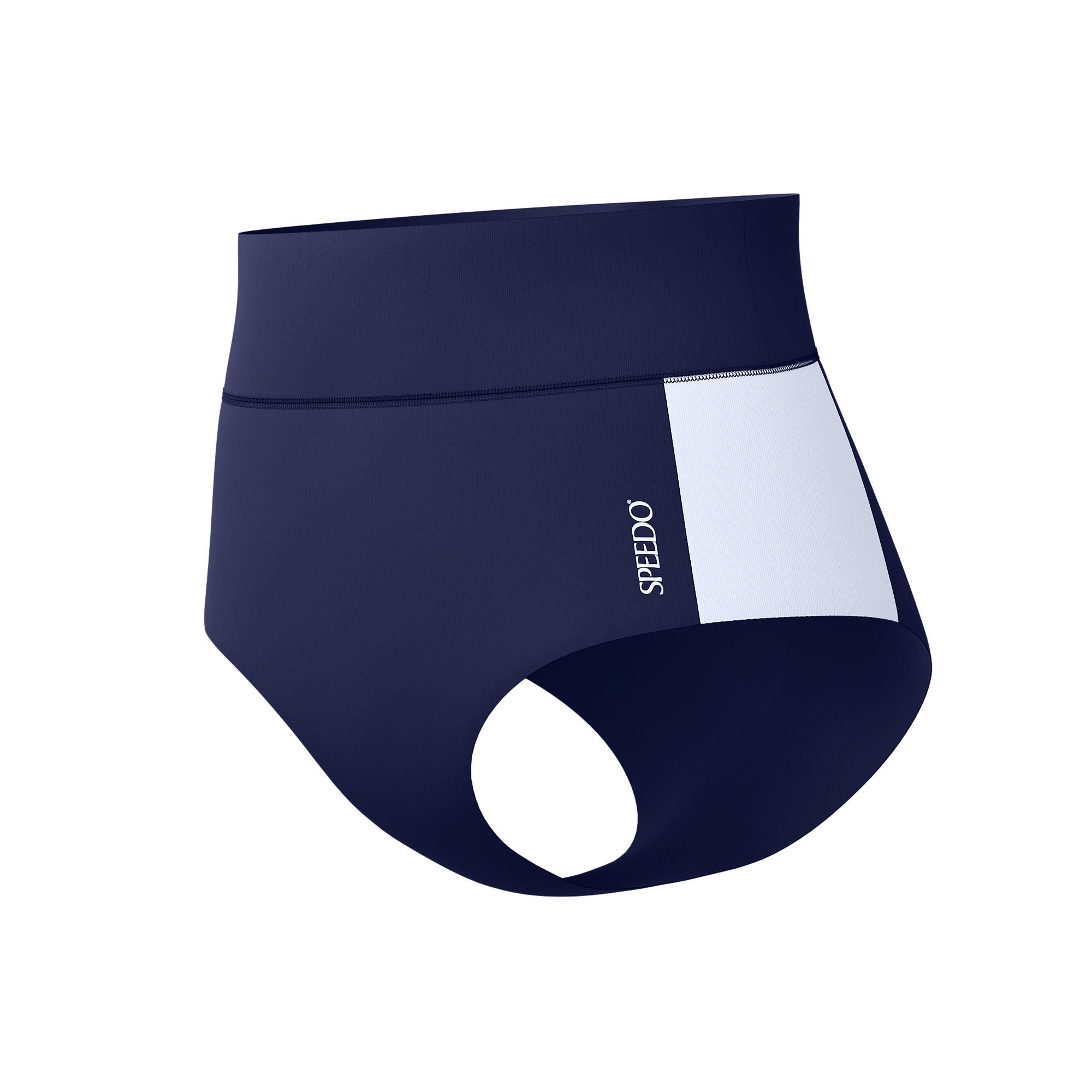 CB Banded Boyleg Damen Bikinihose | Navy