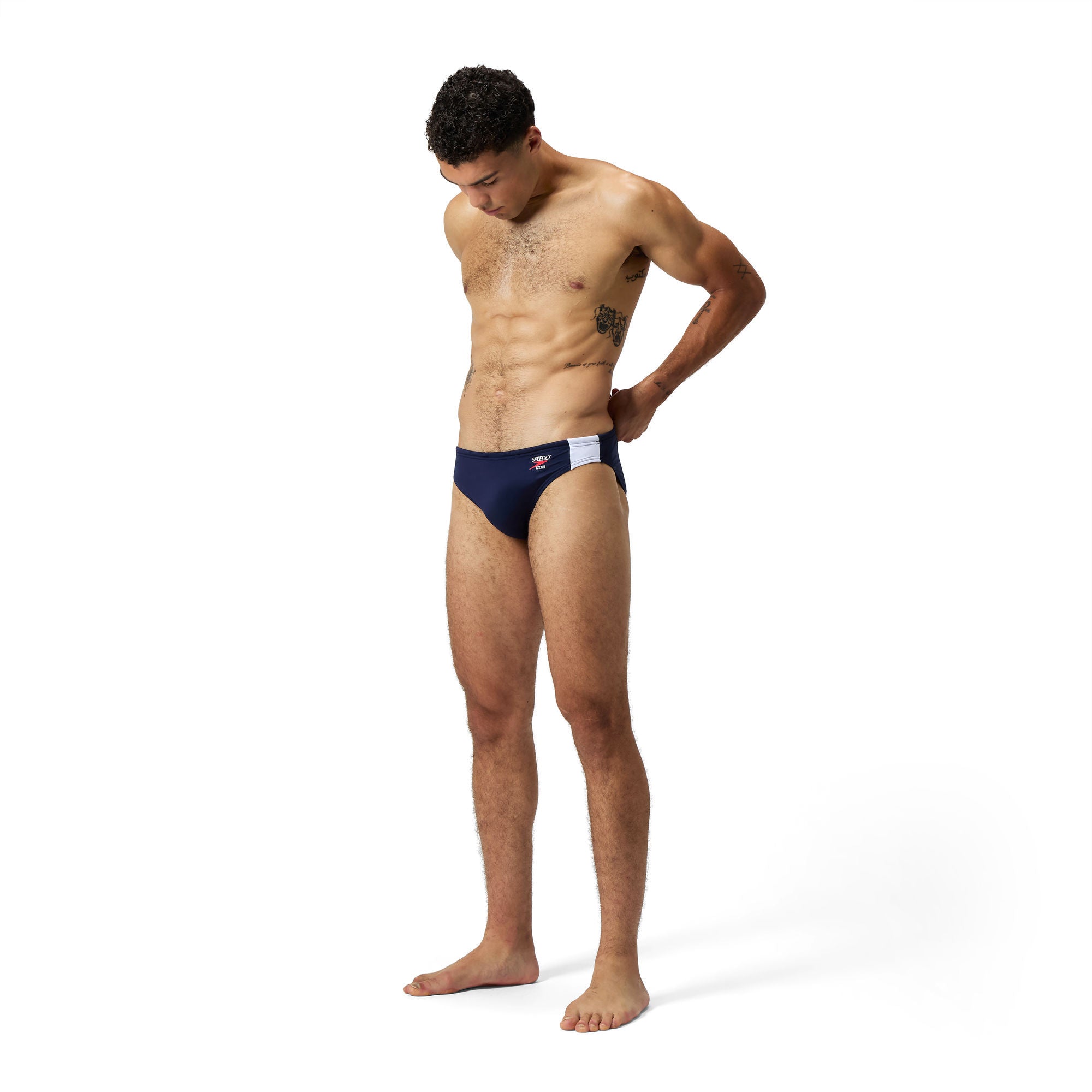 Jetstream Retro Colorblock Herren Badeslip | Navy