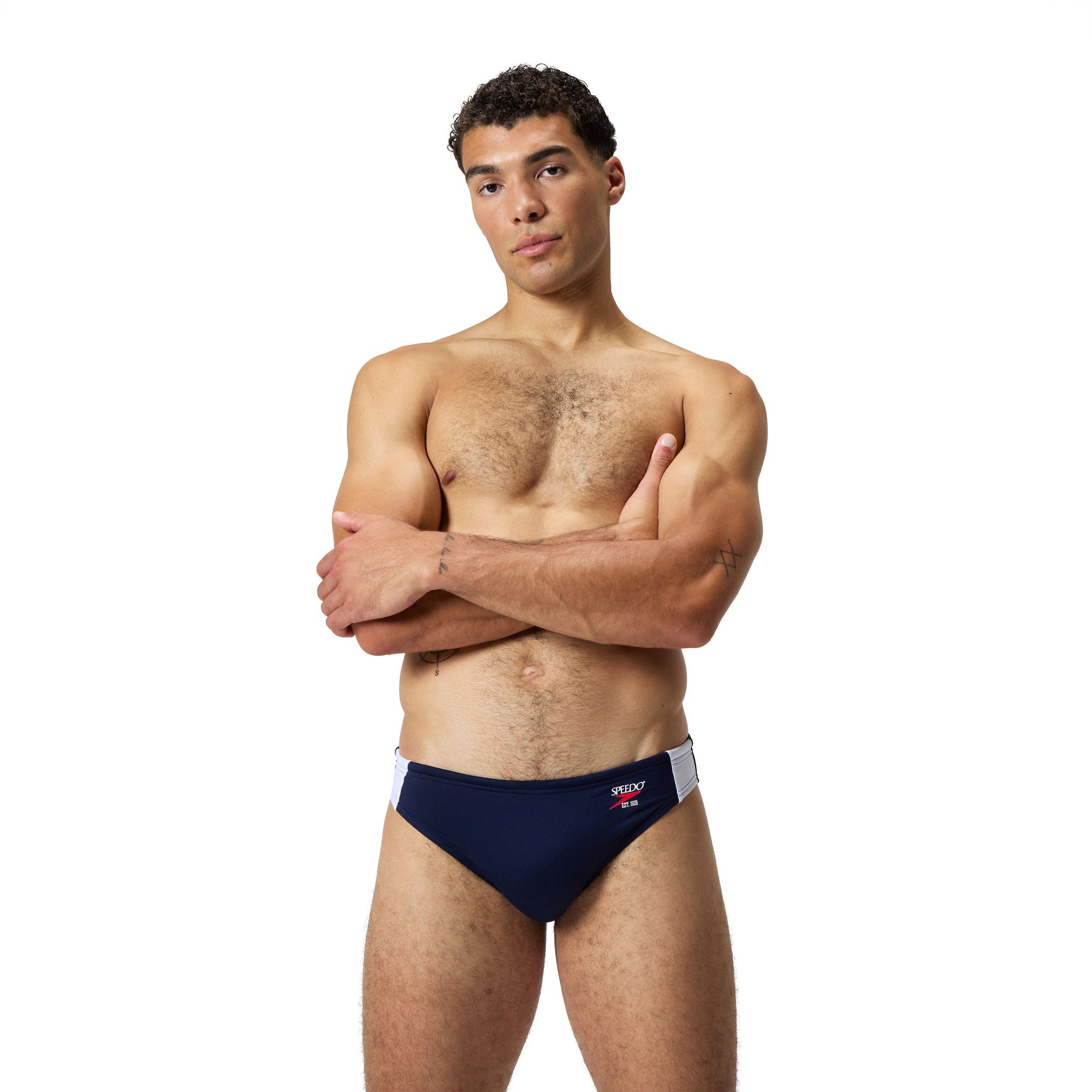Jetstream Retro Colorblock Herren Badeslip | Navy