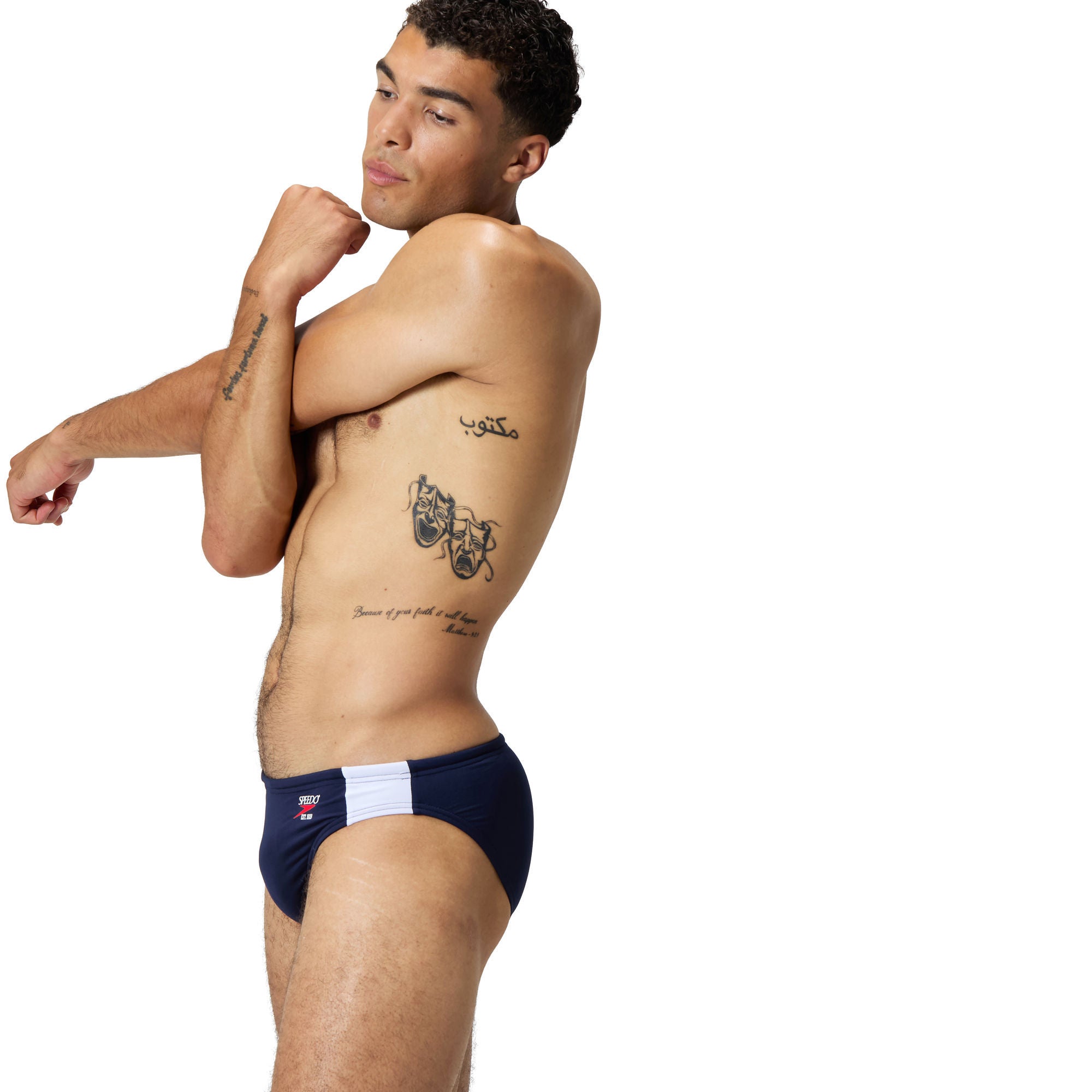 Jetstream Retro Colorblock Herren Badeslip | Navy