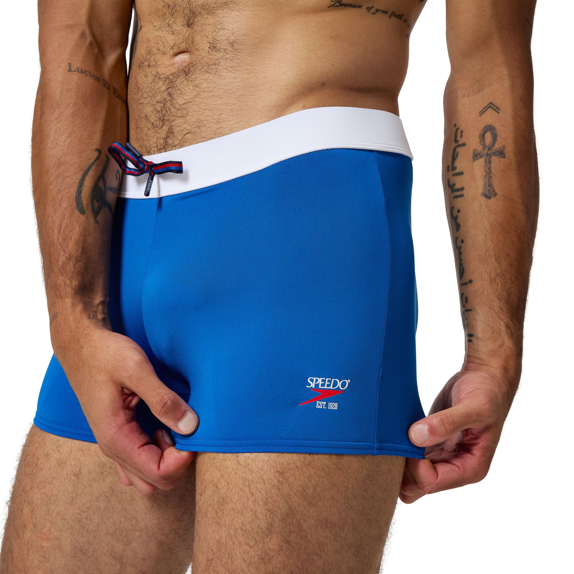 Jetstream Retro Solid Squar Herren Aquashorts | Blau