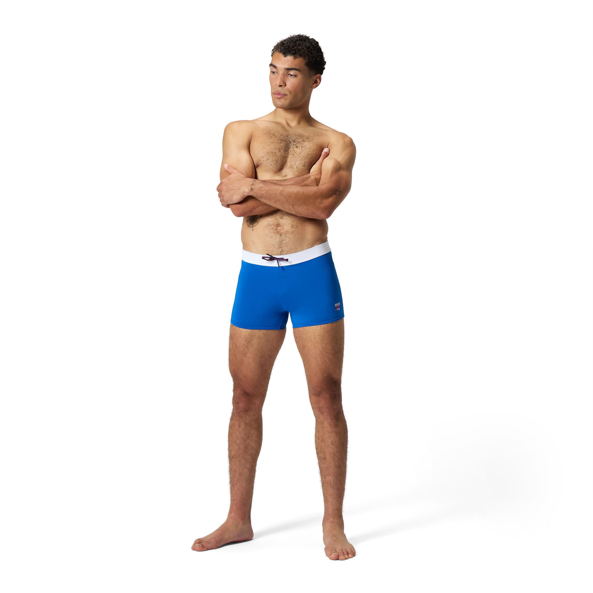 Jetstream Retro Solid Squar Herren Aquashorts | Blau