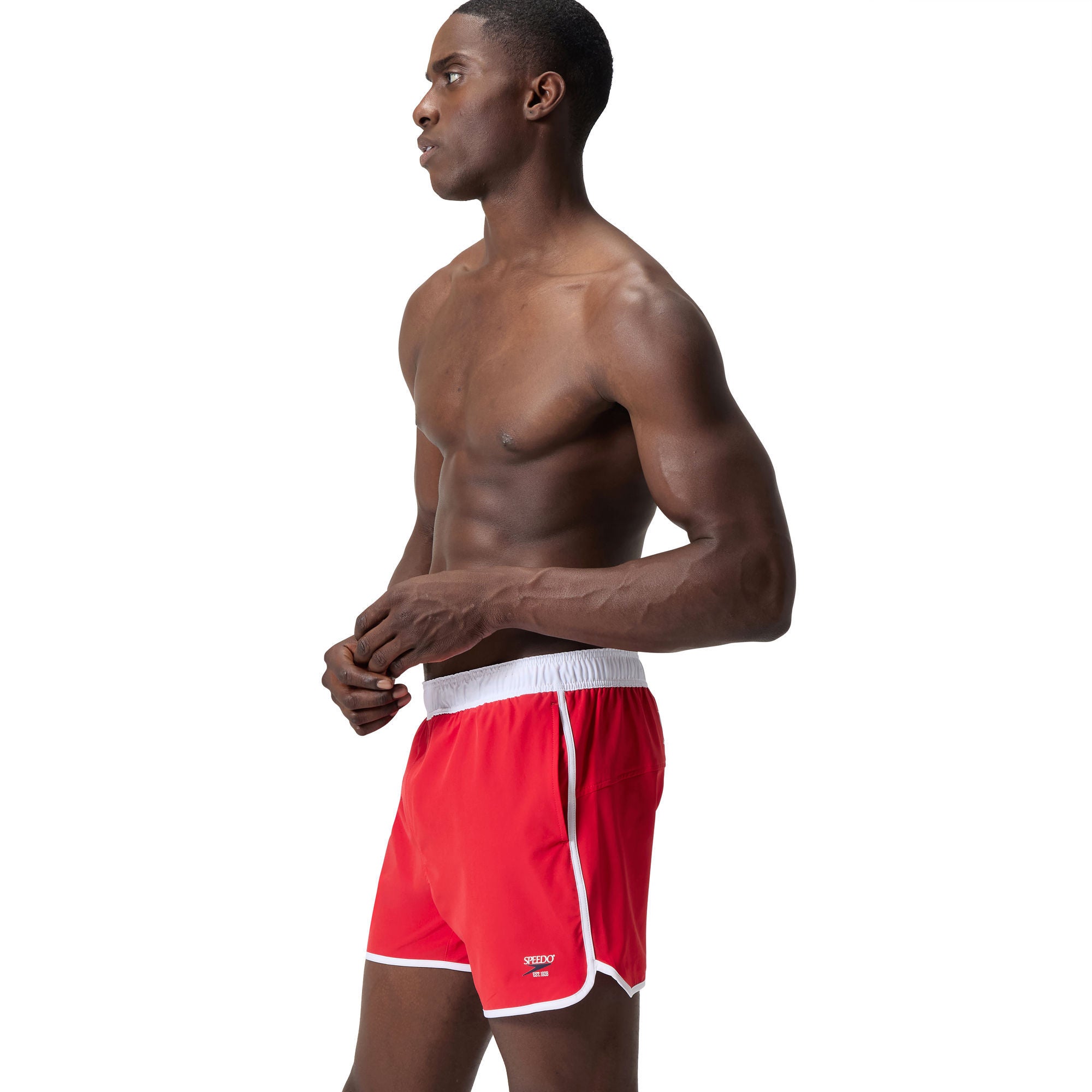 Jetstream Retro Logo Volley6 Herren Badeshorts | Rot