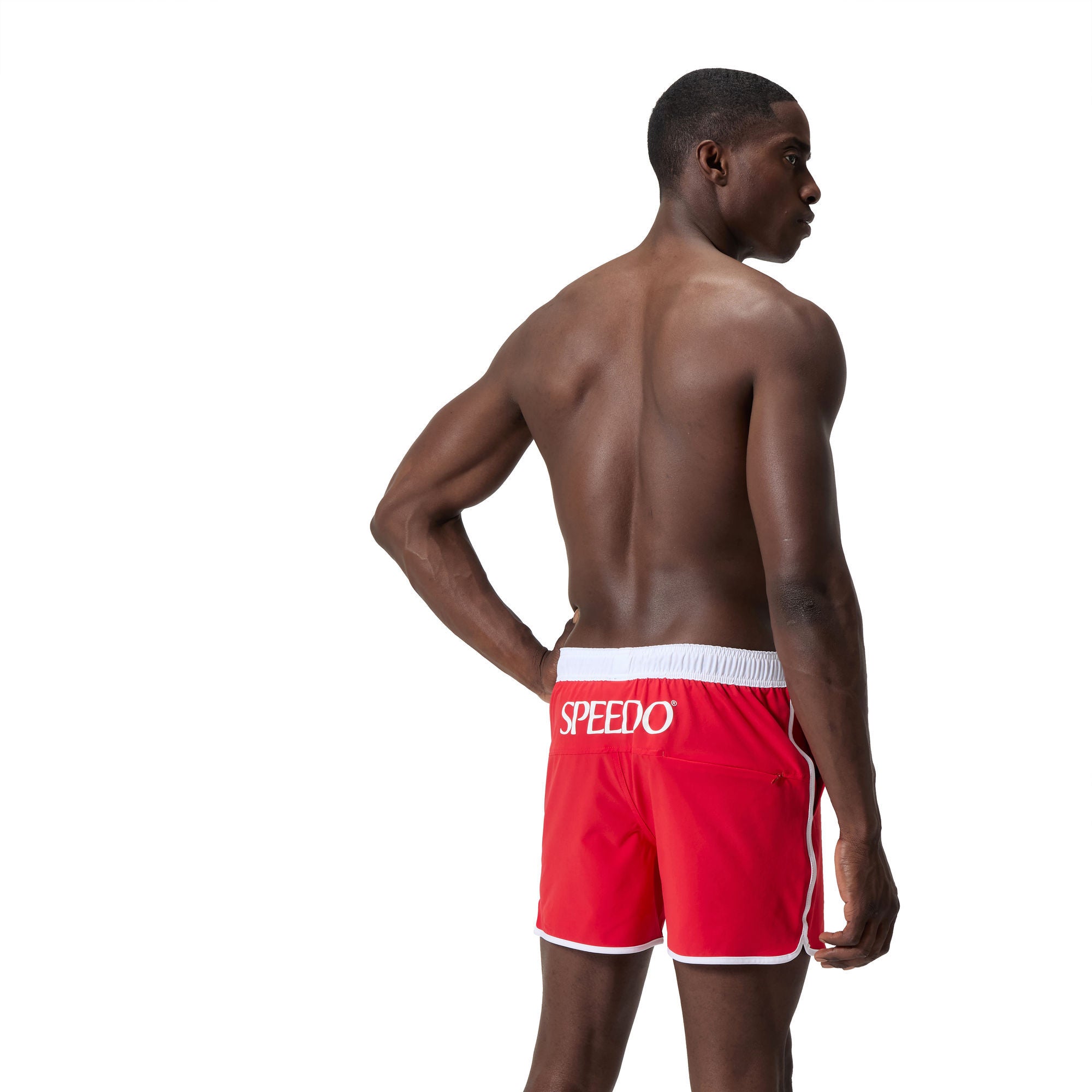 Jetstream Retro Logo Volley6 Herren Badeshorts | Rot