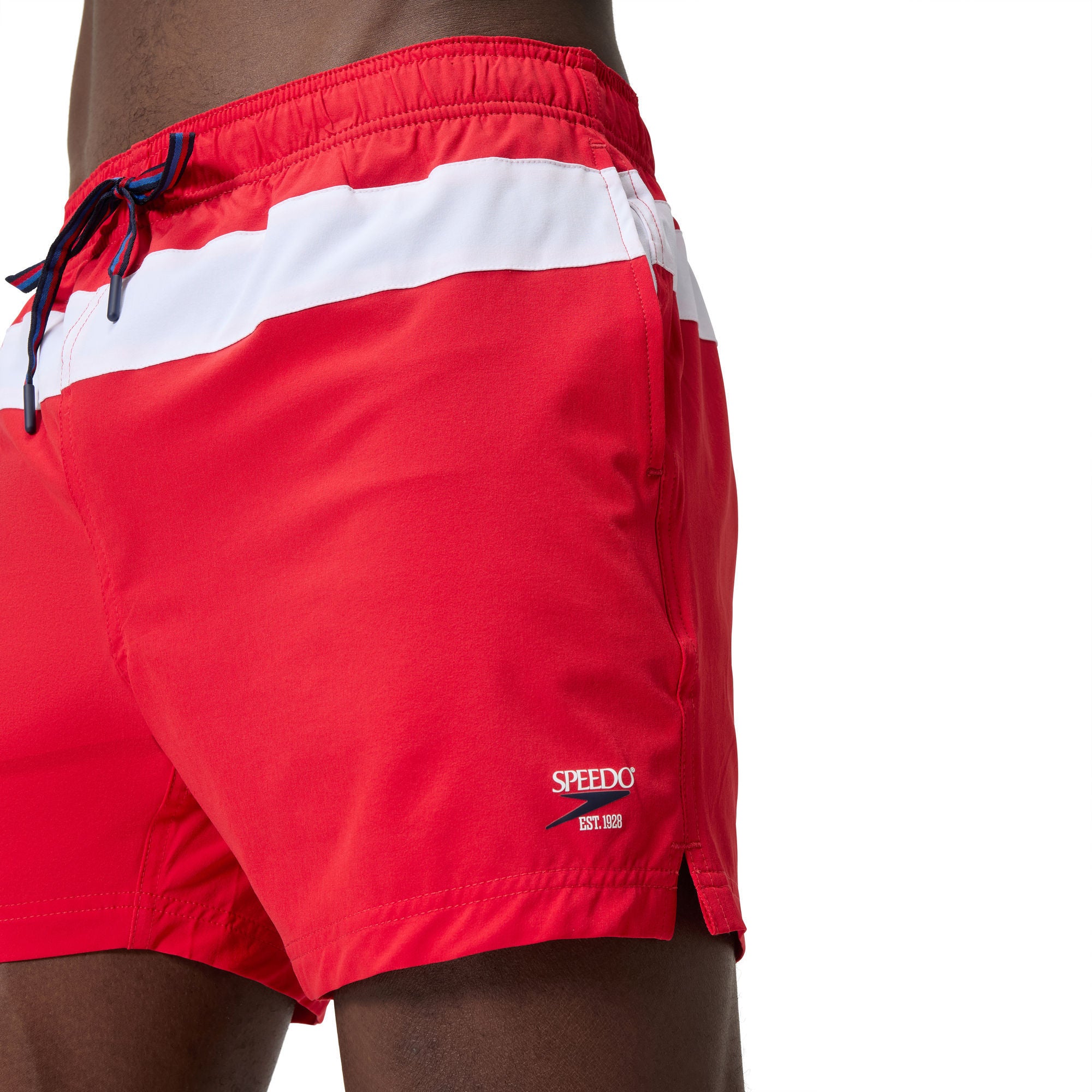Jetstream Retro Colorblock Volley Herren Badeshorts | Rot