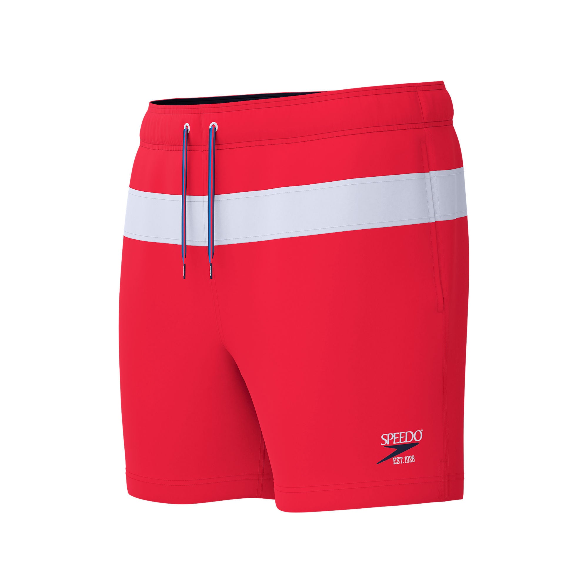 Jetstream Retro Colorblock Volley Herren Badeshorts | Rot