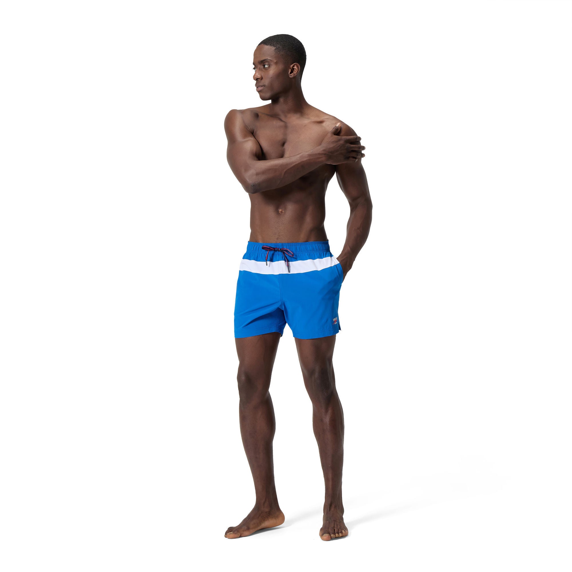 Jetstream Retro Colorblock Volley Herren Badeshorts | Blau