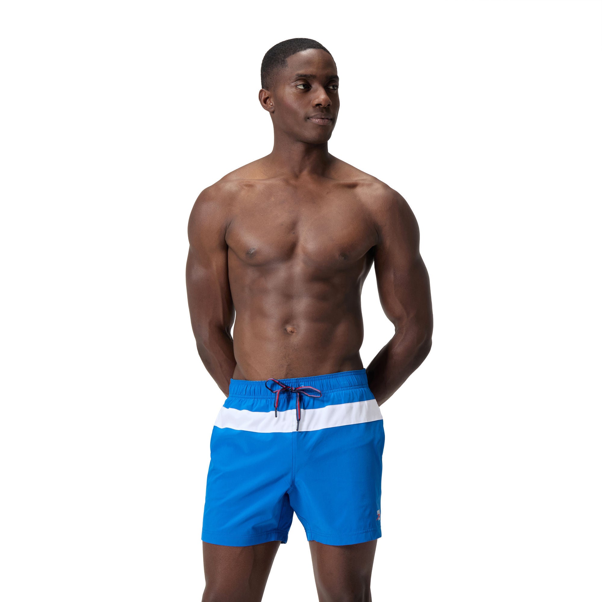 Jetstream Retro Colorblock Volley Herren Badeshorts | Blau