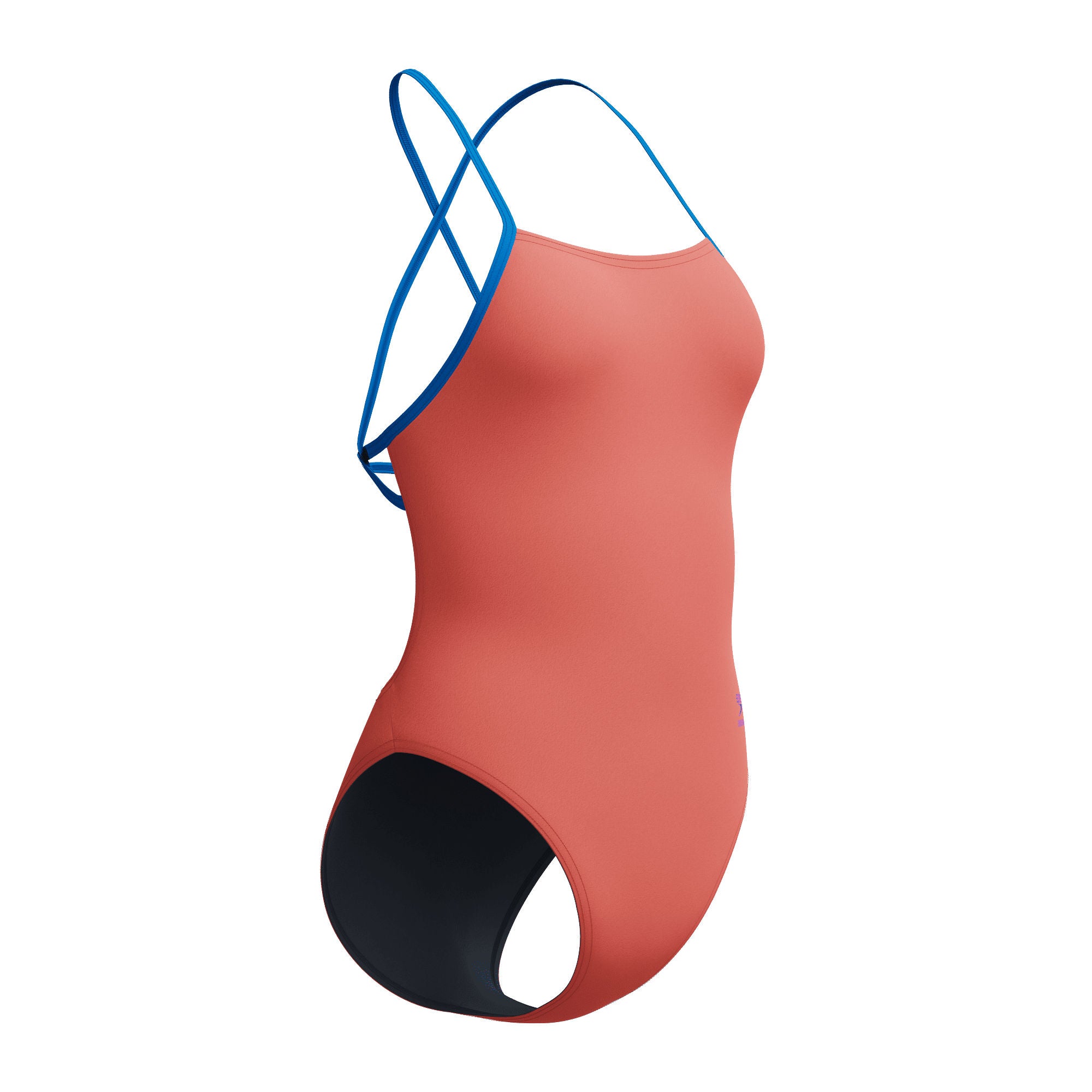 Solid Tie Back Damen Badeanzug | Rot