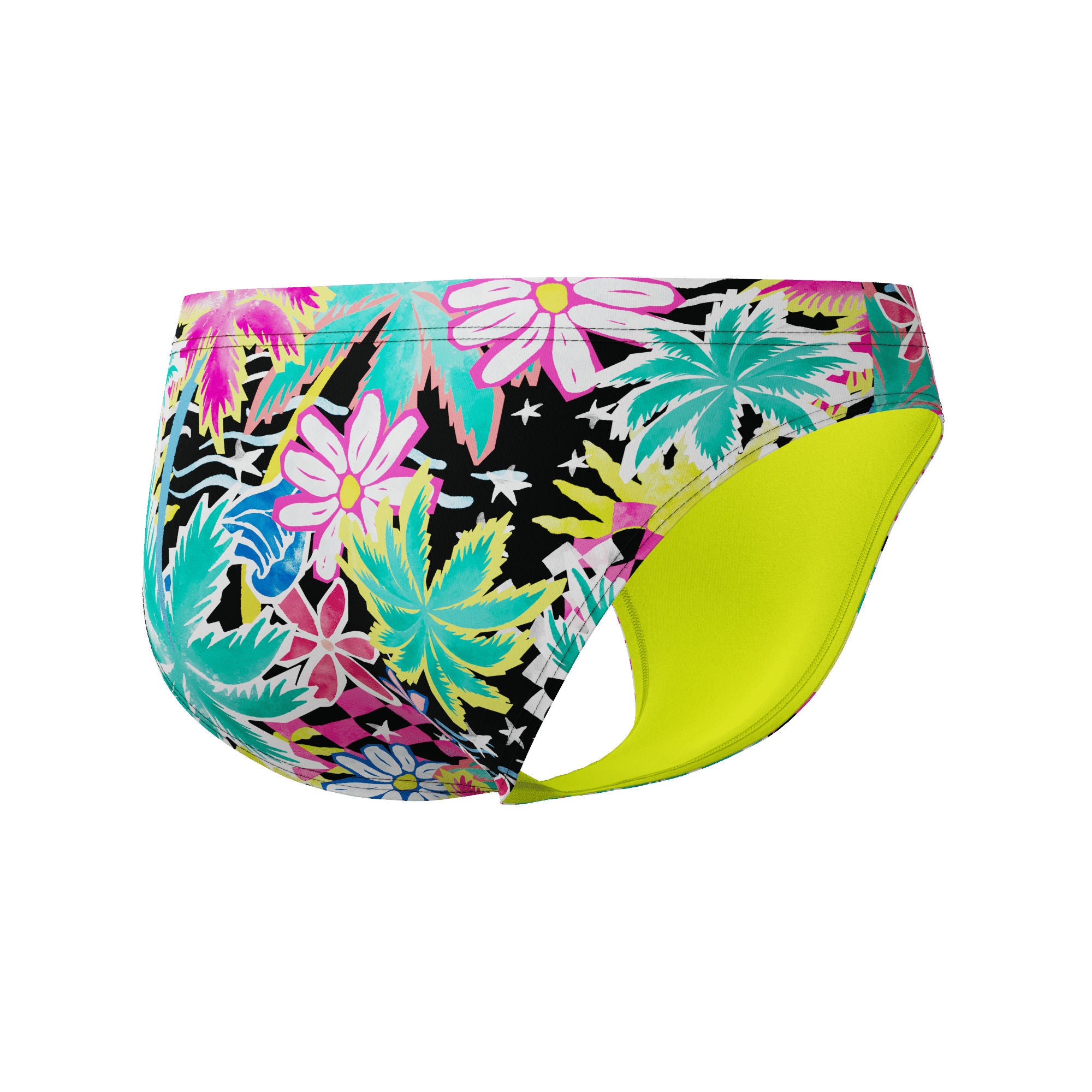 Printed Herren Badeslip | Gelb