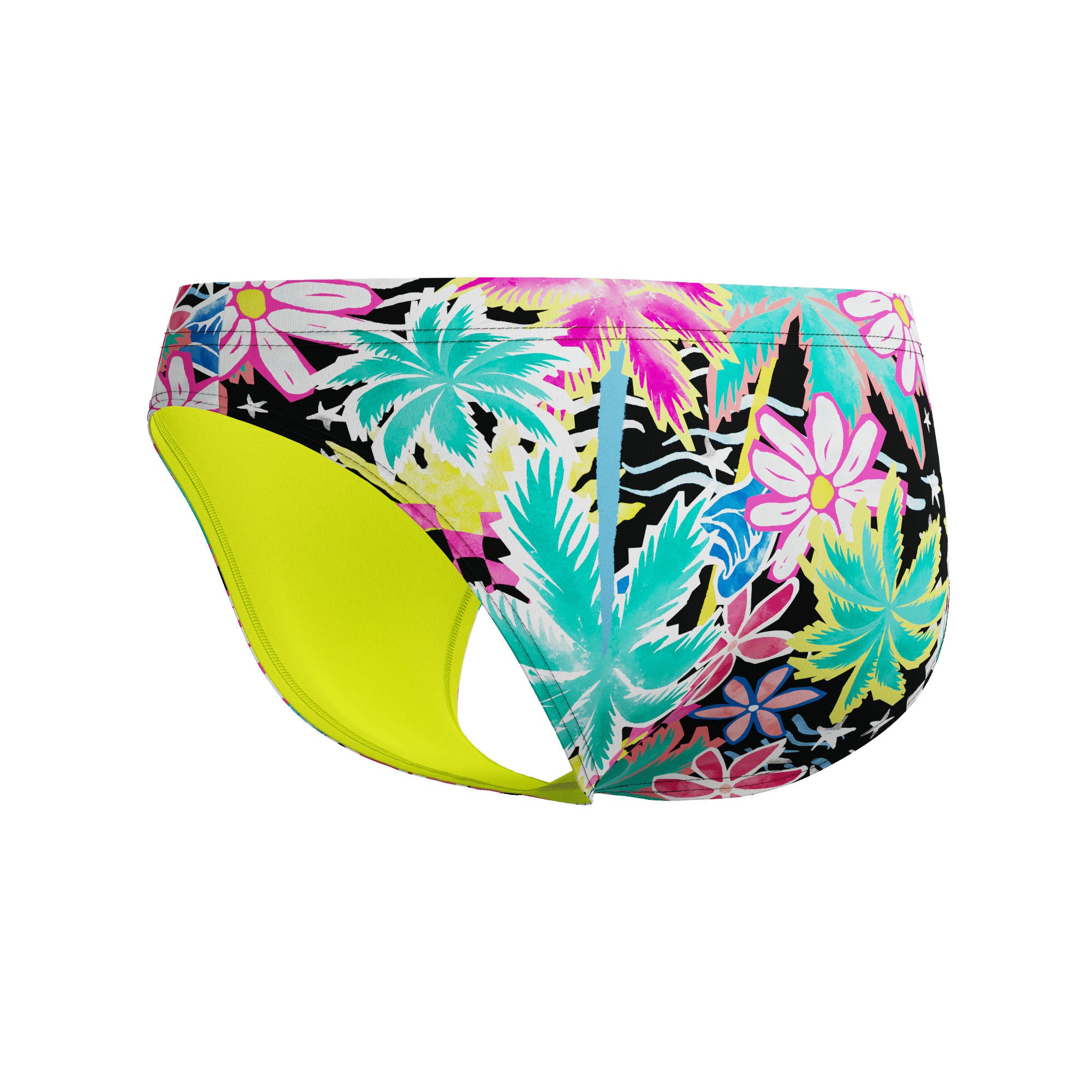 Printed Herren Badeslip | Gelb