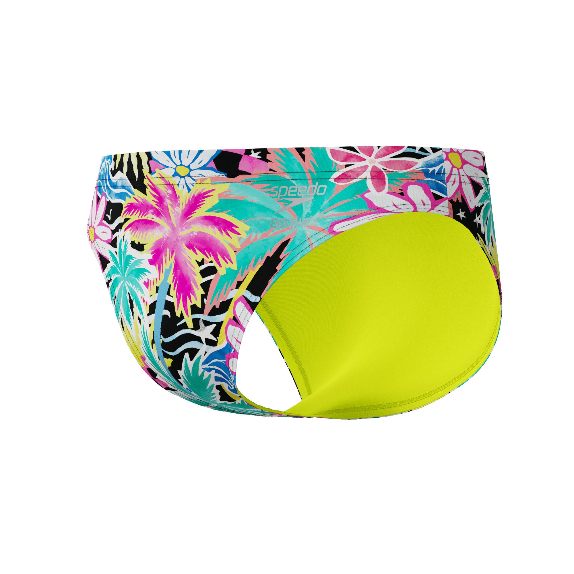 Printed Herren Badeslip | Gelb
