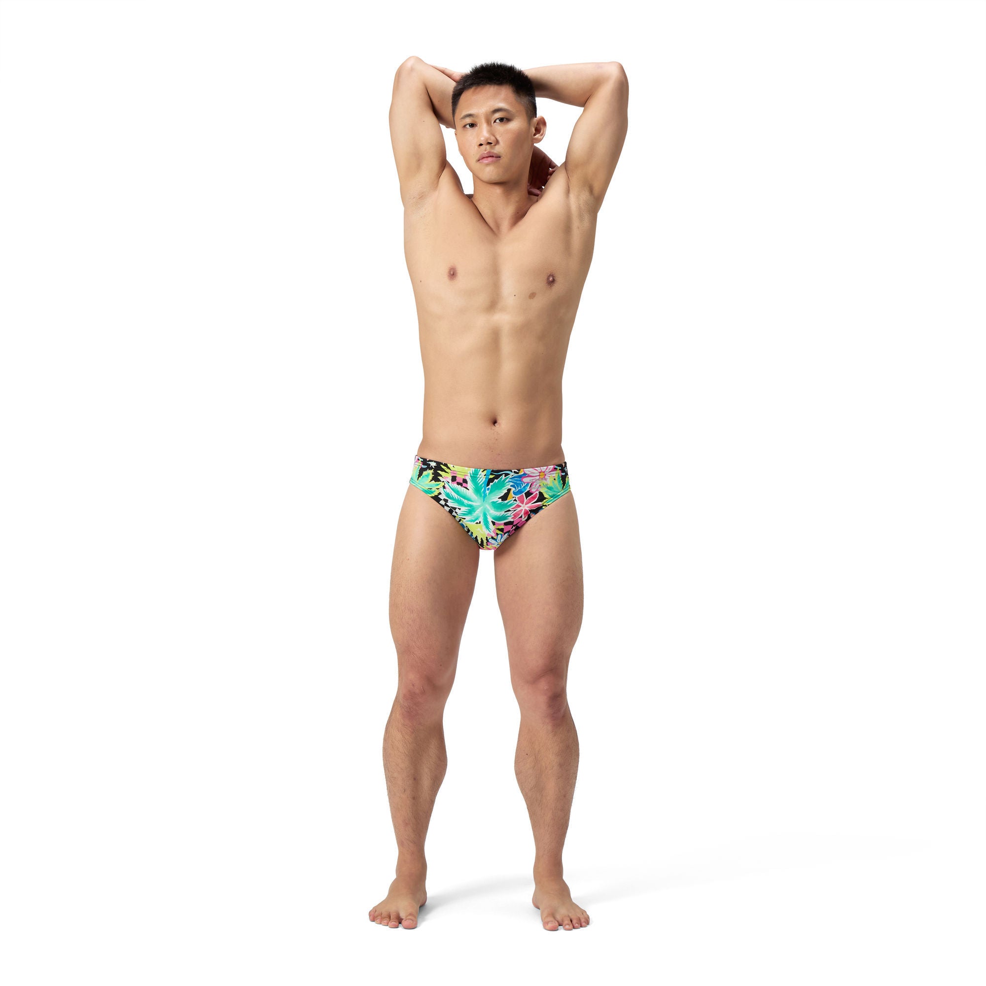 Printed Herren Badeslip | Gelb