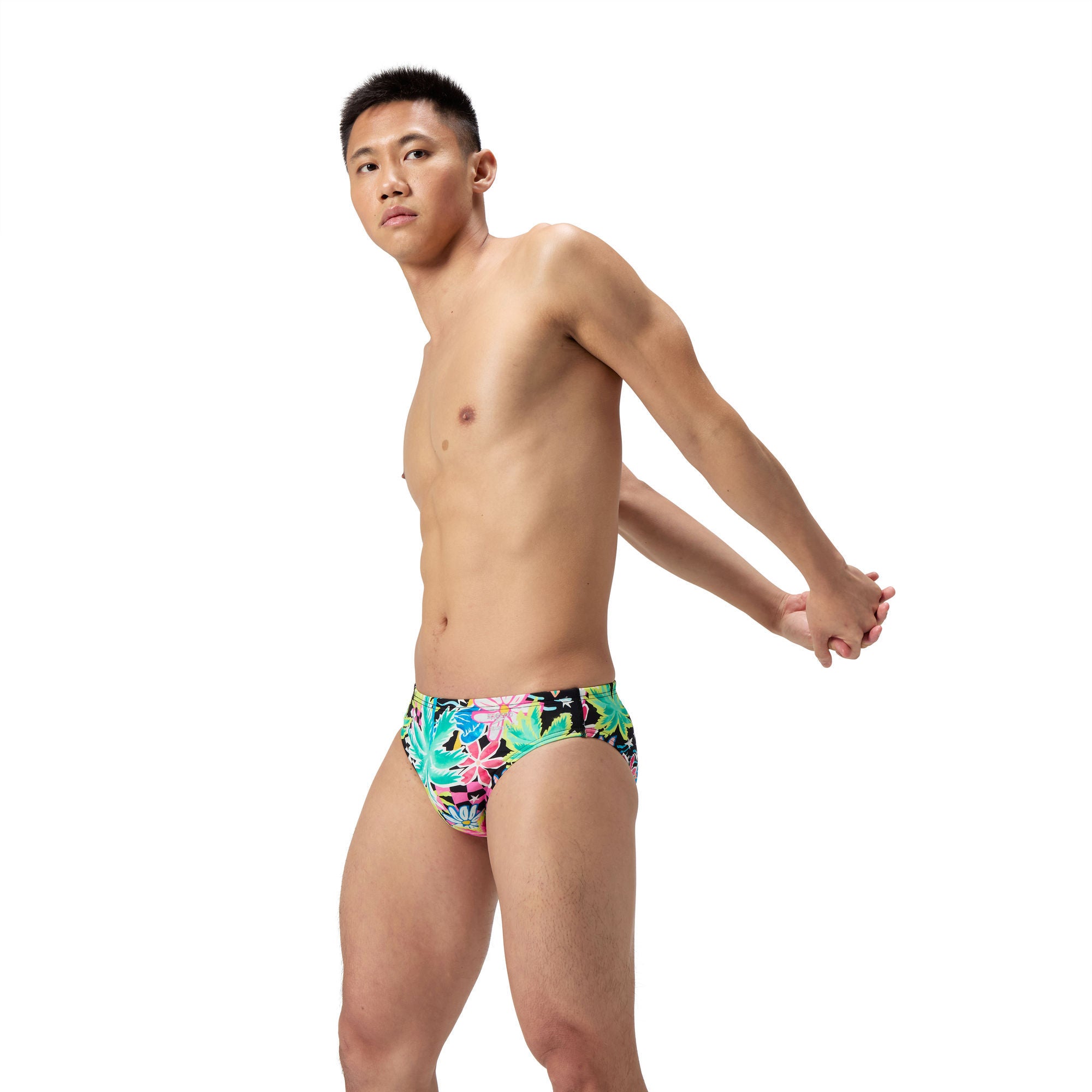 Printed Herren Badeslip | Gelb