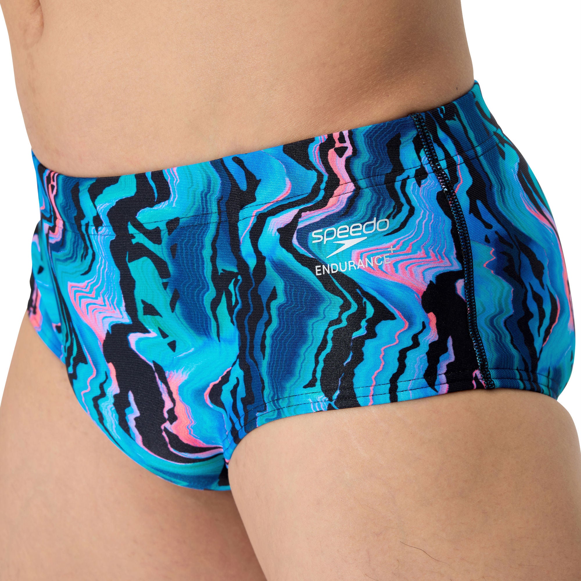 Printed 13.5cm Herren Badeslip | Schwarz