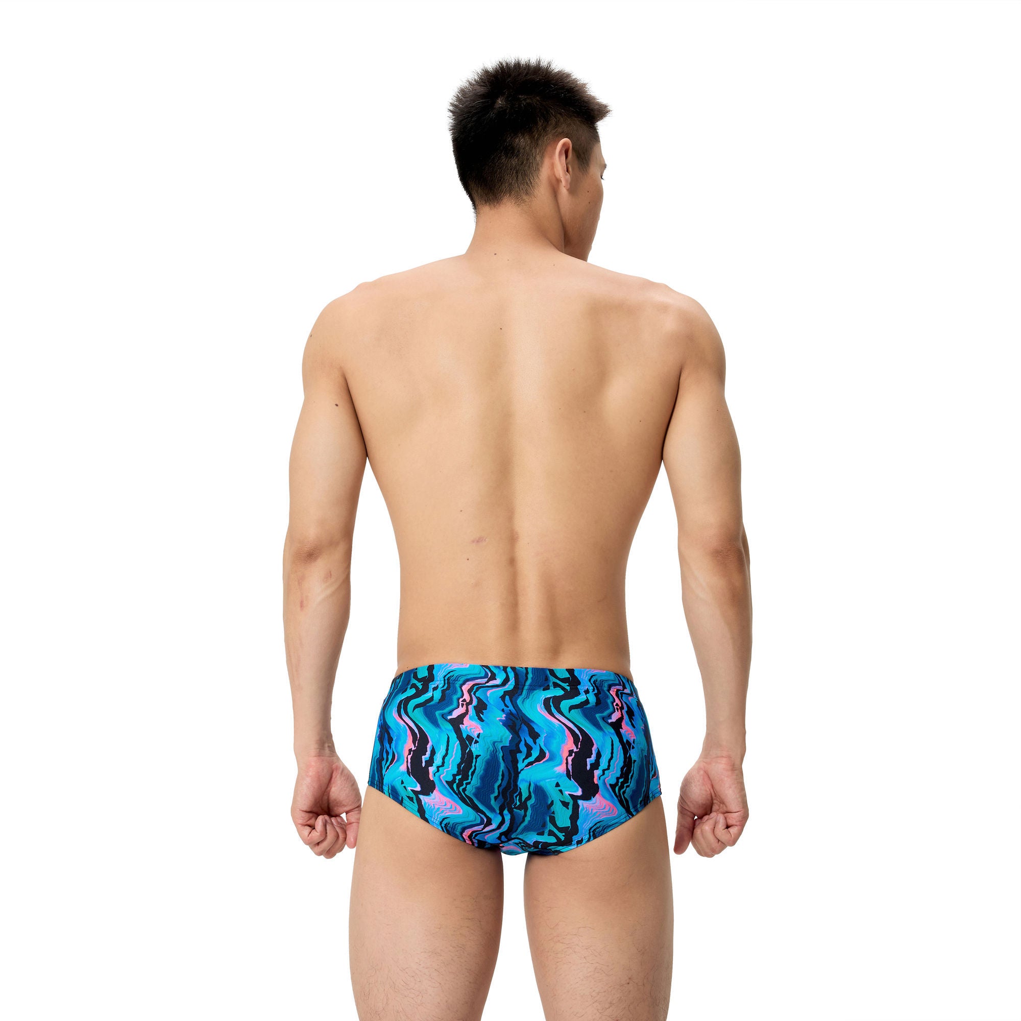 Printed 13.5cm Herren Badeslip | Schwarz