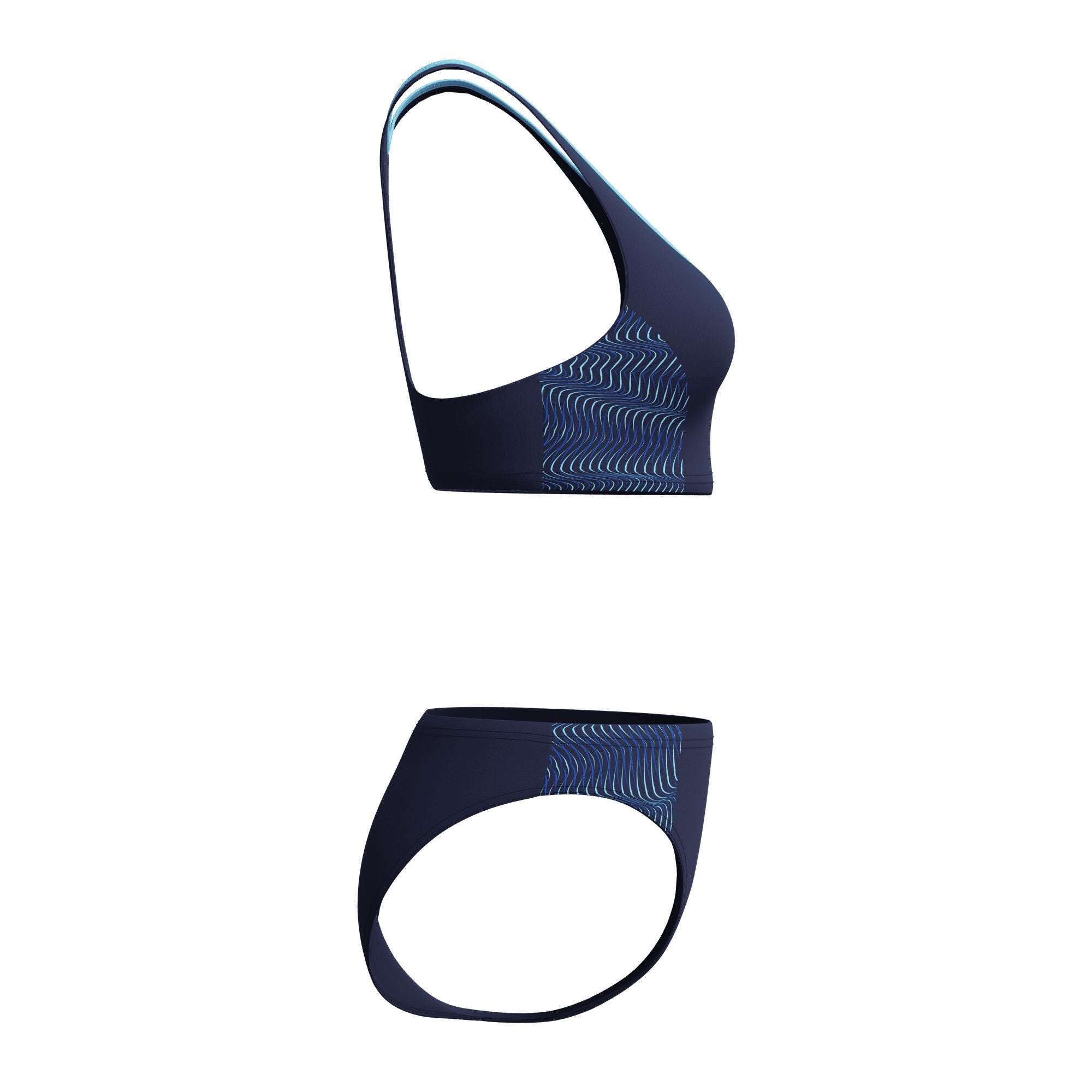 Placement Racerback Damen Bikini | Navy