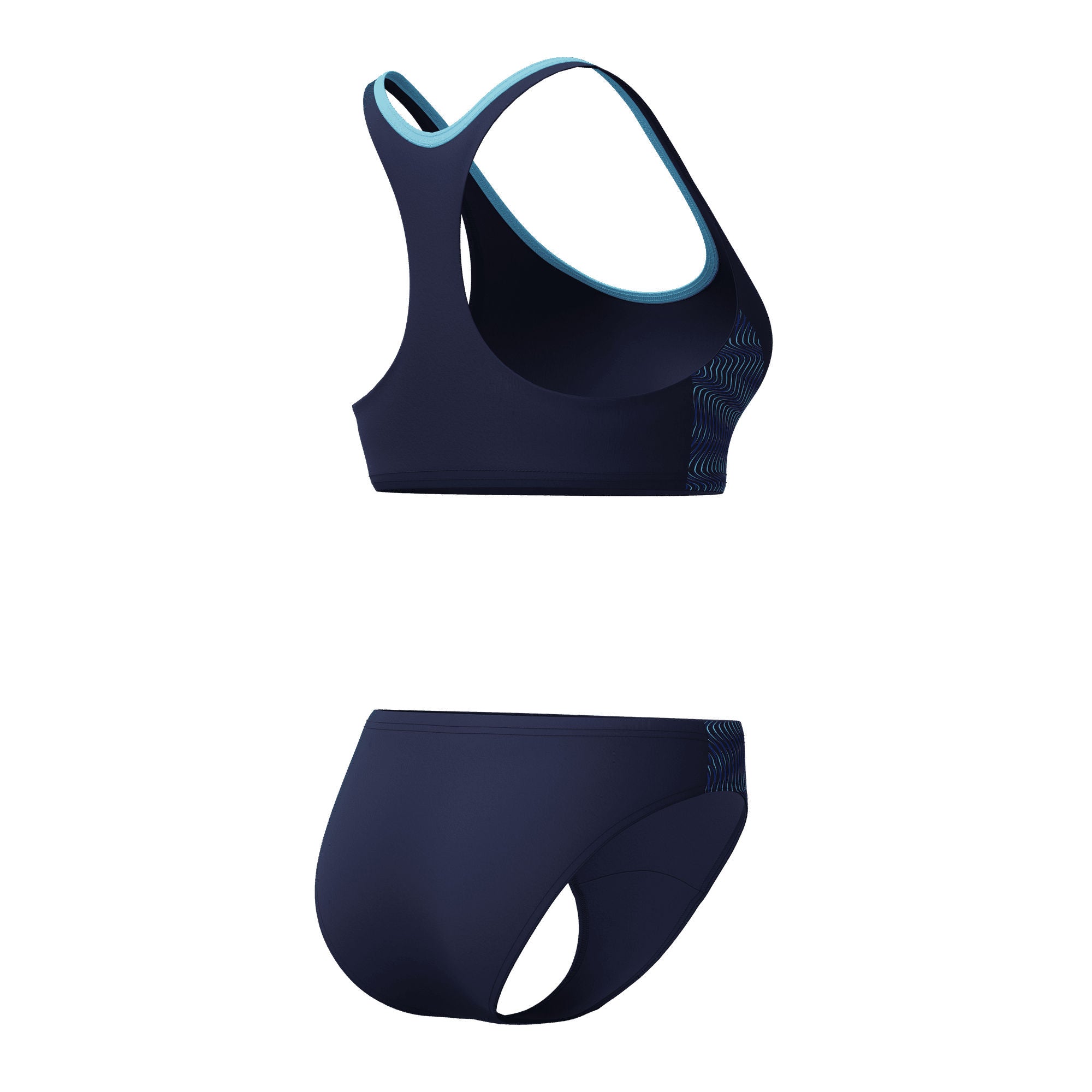 Placement Racerback Damen Bikini | Navy