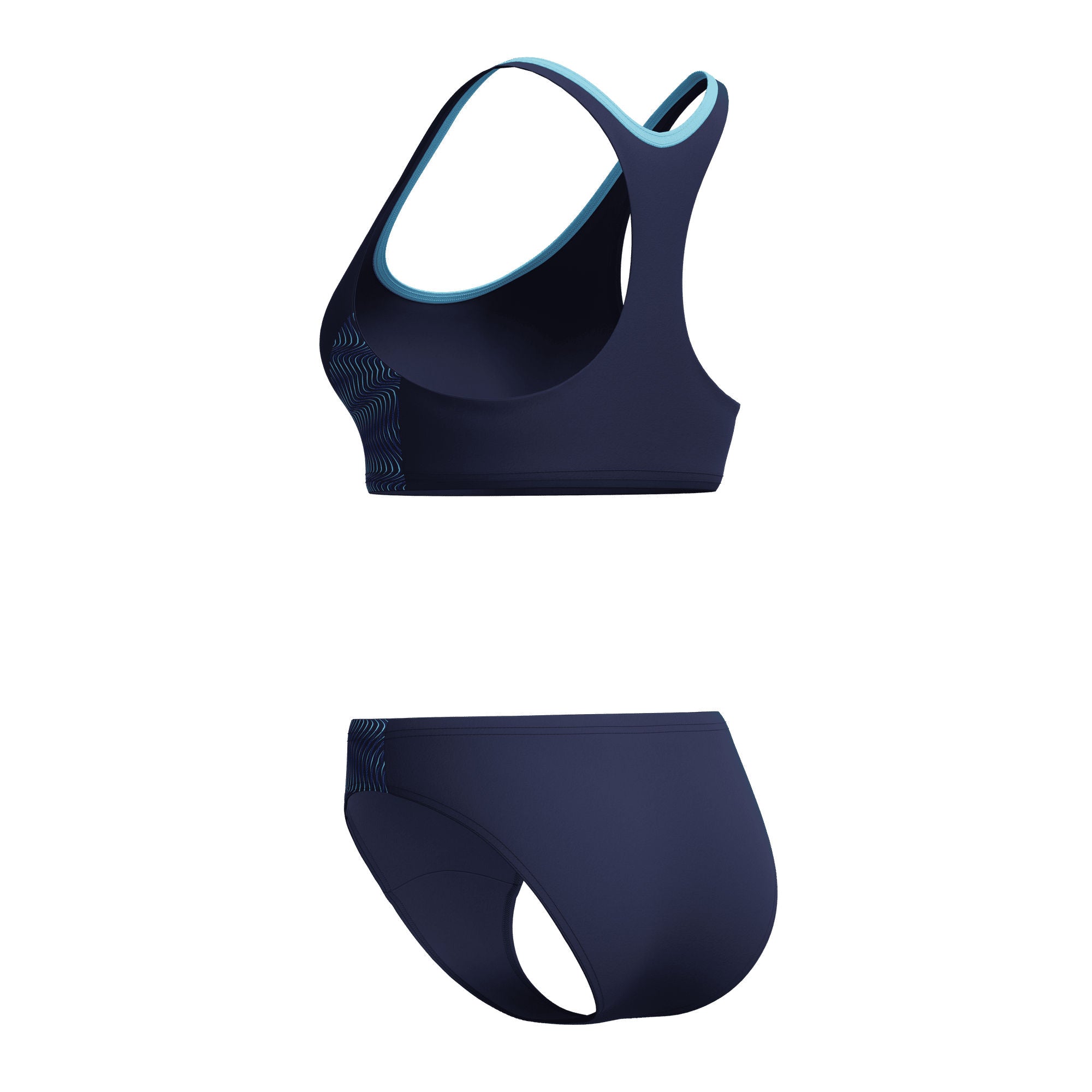 Placement Racerback Damen Bikini | Navy