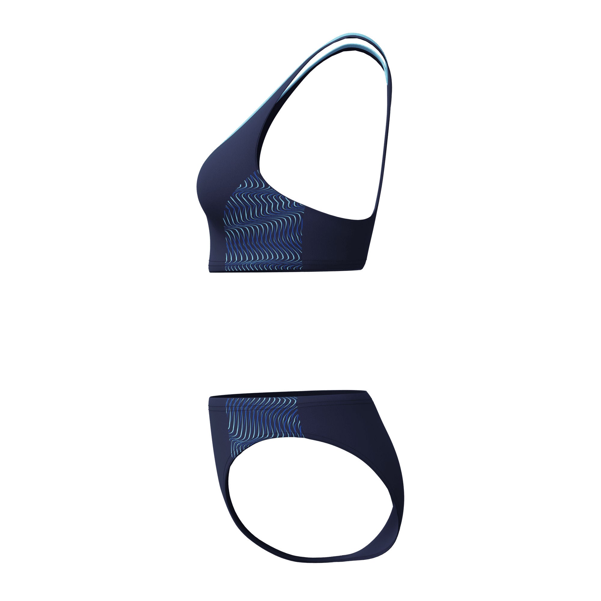 Placement Racerback Damen Bikini | Navy