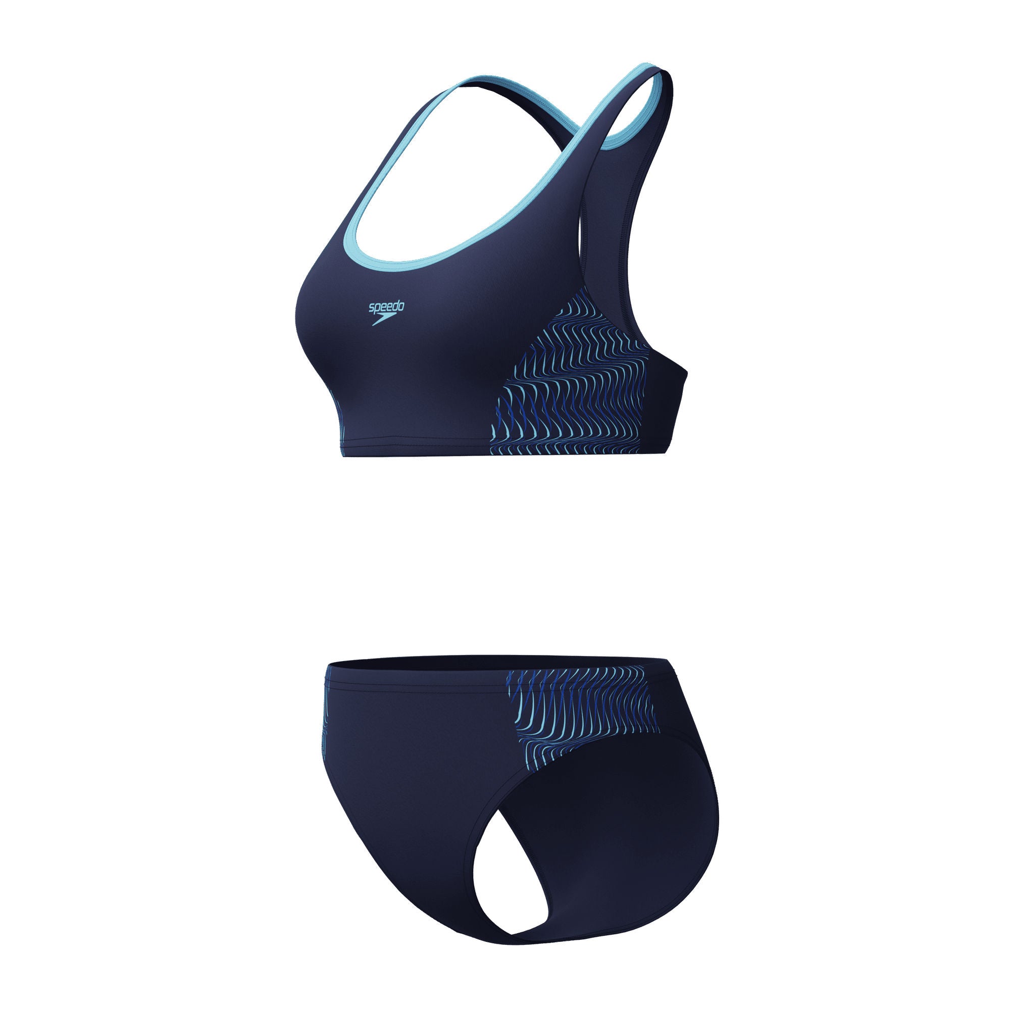 Placement Racerback Damen Bikini | Navy