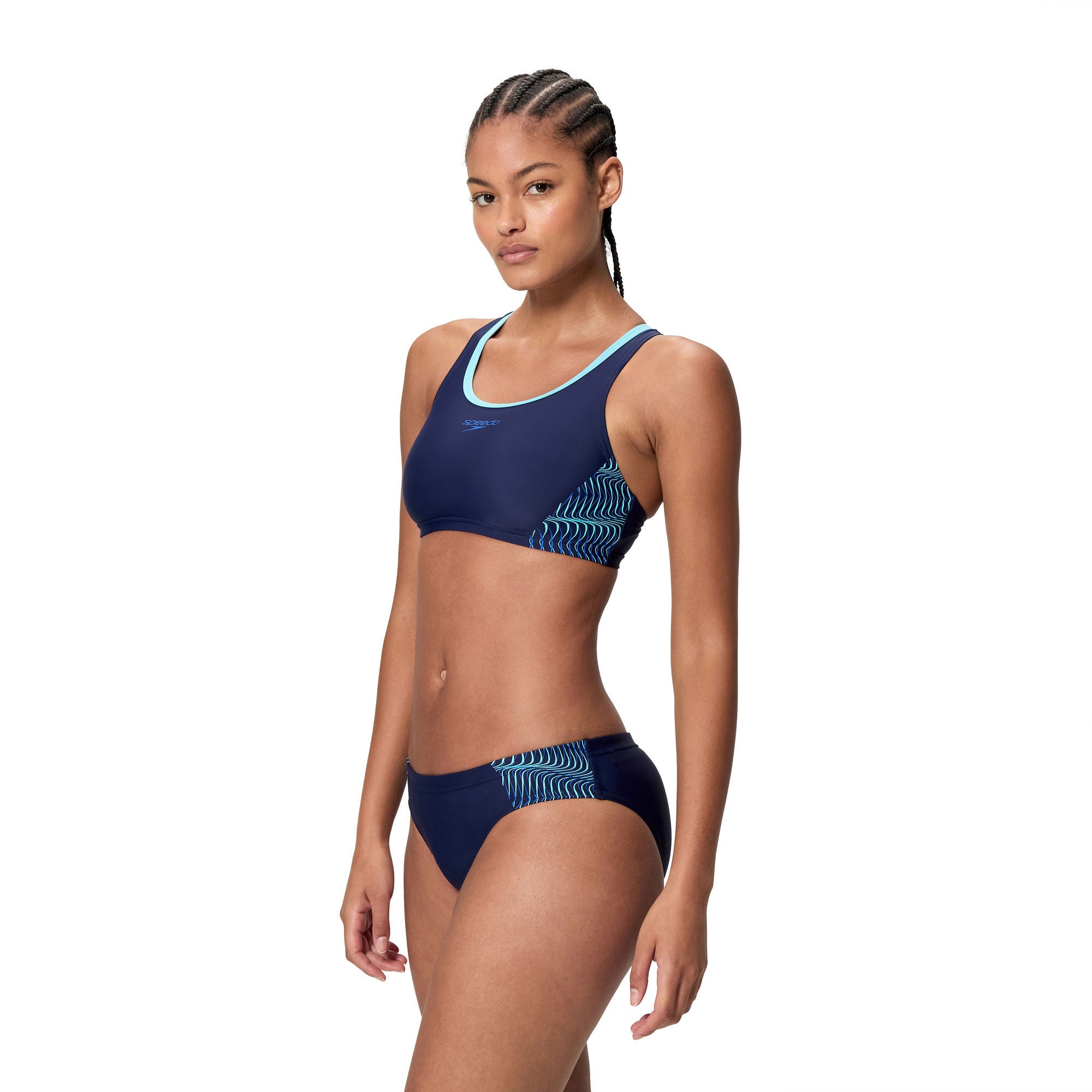 Placement Racerback Damen Bikini | Navy