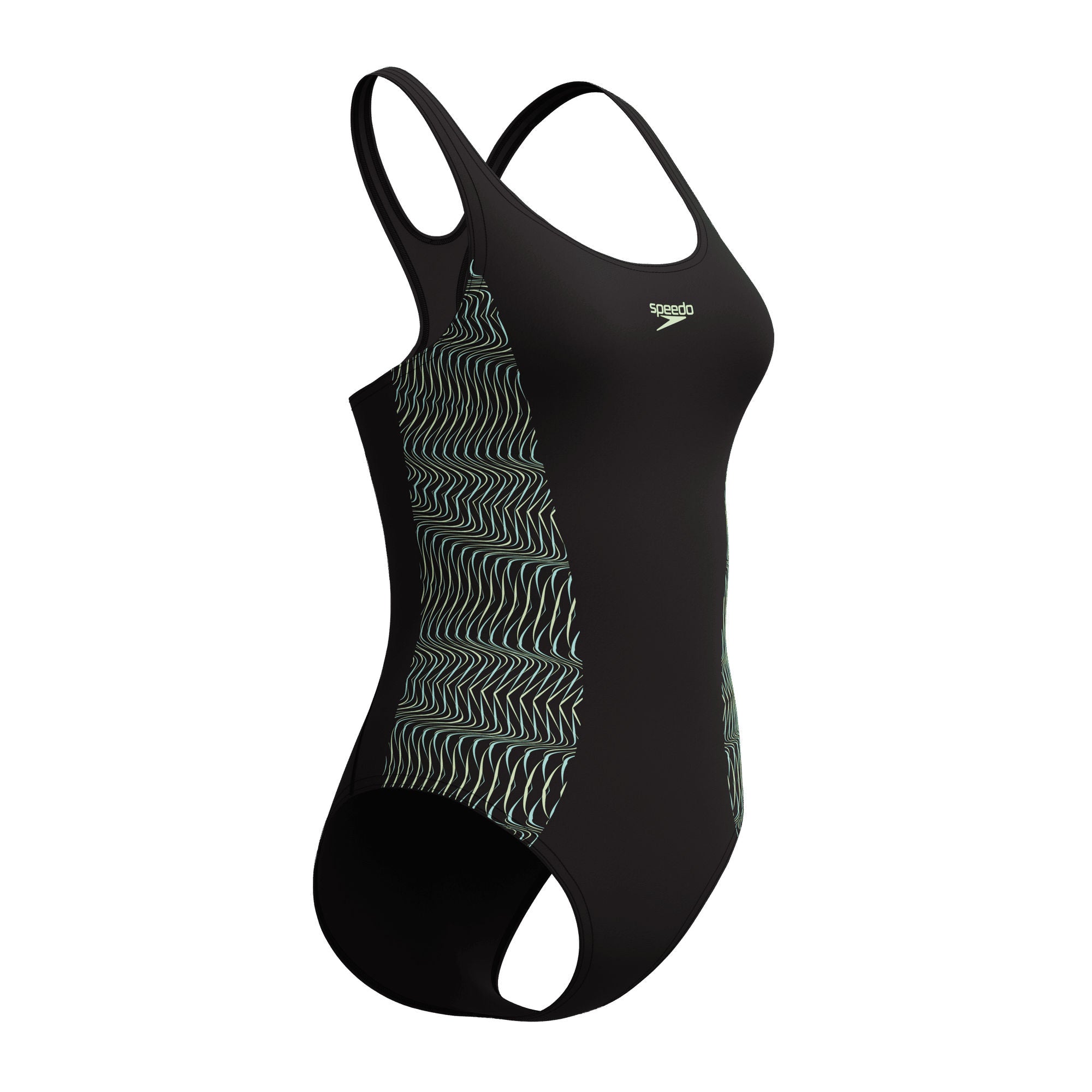 Placement Muscleback Damen Badeanzug | Schwarz