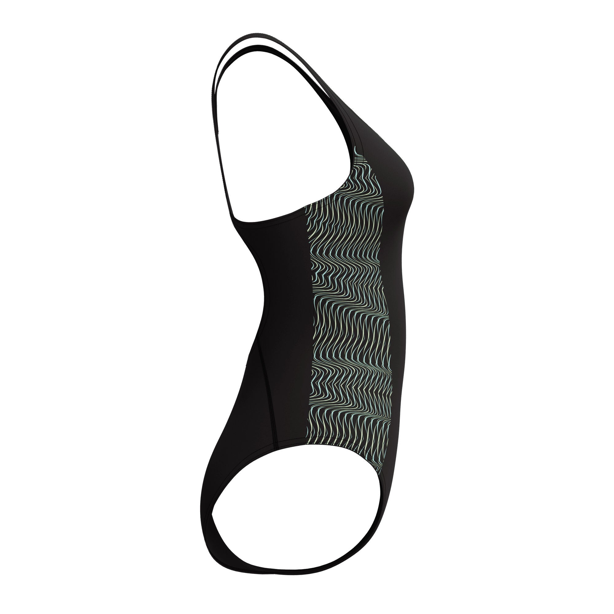 Placement Muscleback Damen Badeanzug | Schwarz