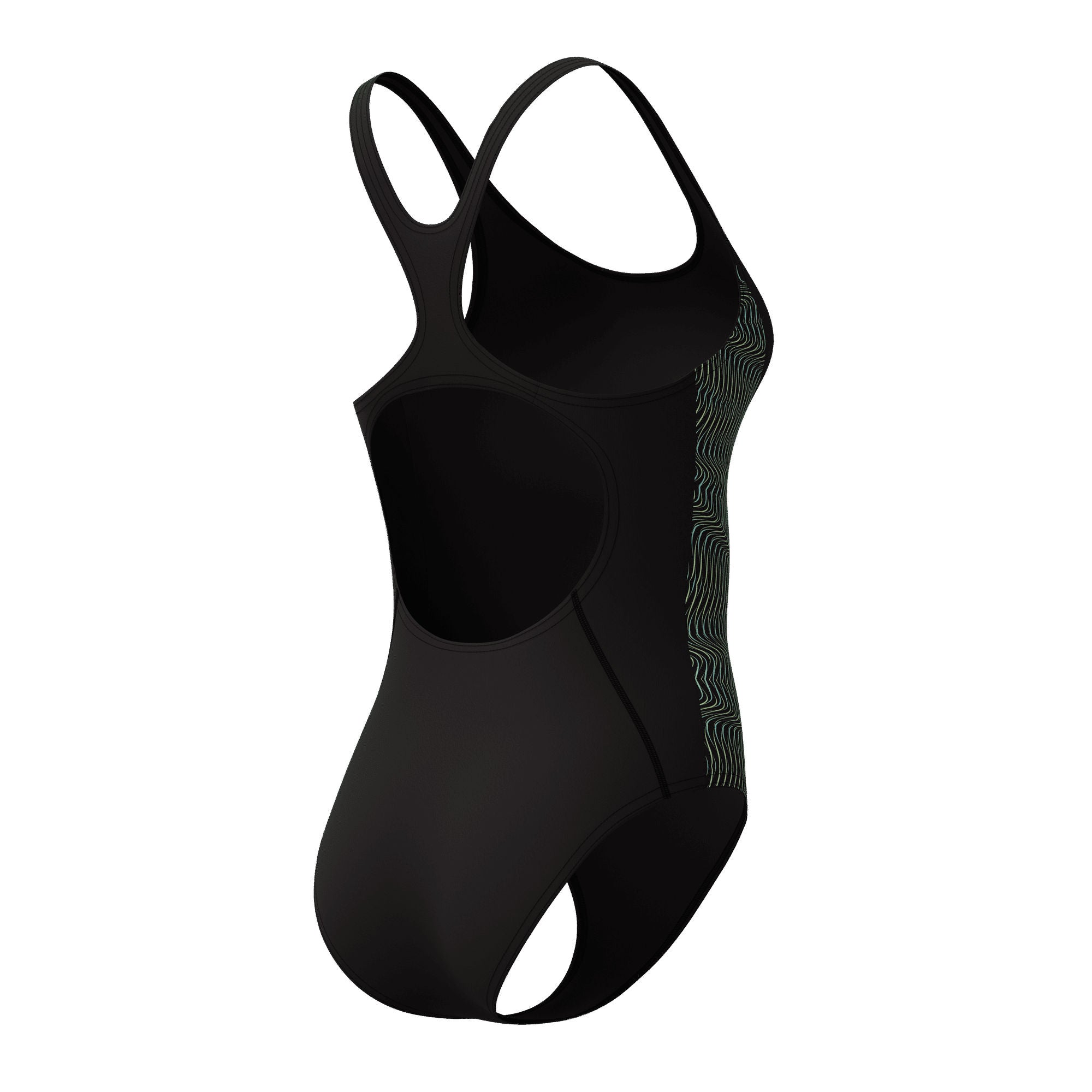 Placement Muscleback Damen Badeanzug | Schwarz
