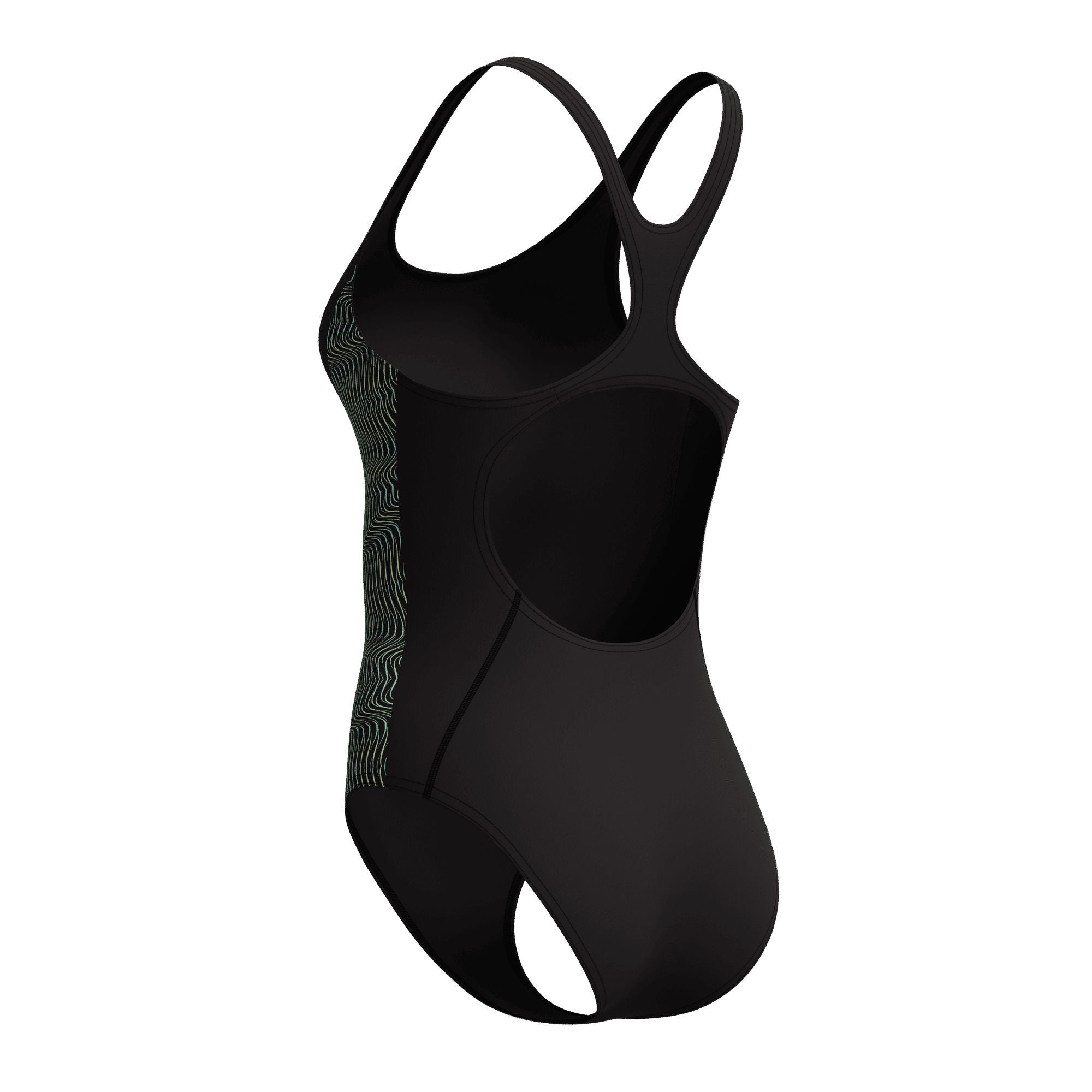Placement Muscleback Damen Badeanzug | Schwarz