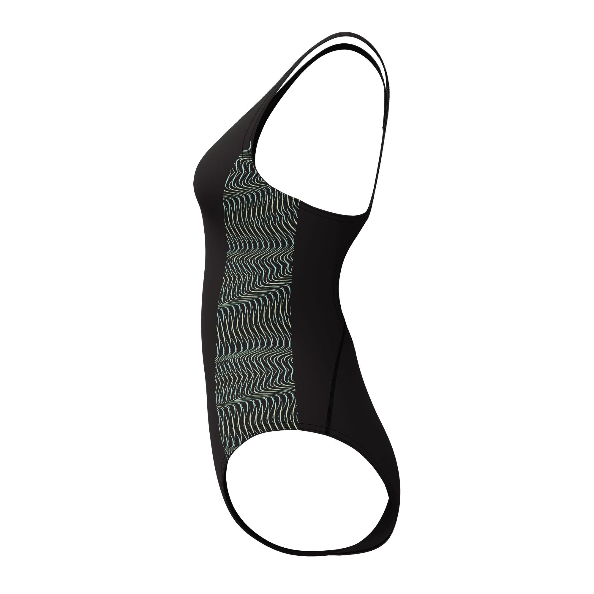 Placement Muscleback Damen Badeanzug | Schwarz