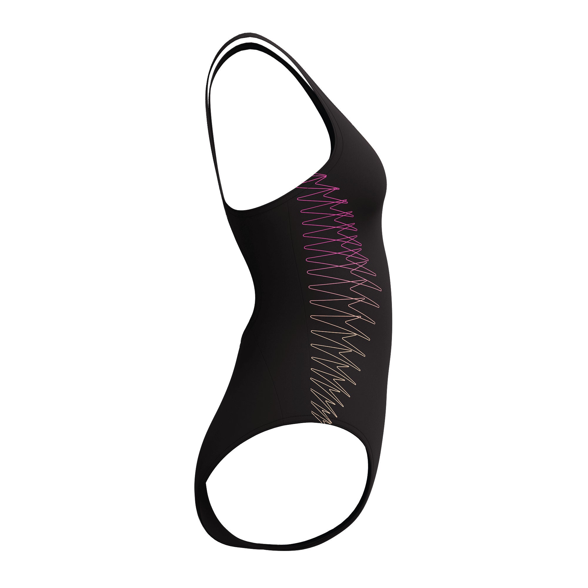 Placement Muscleback Damen Badeanzug | Schwarz