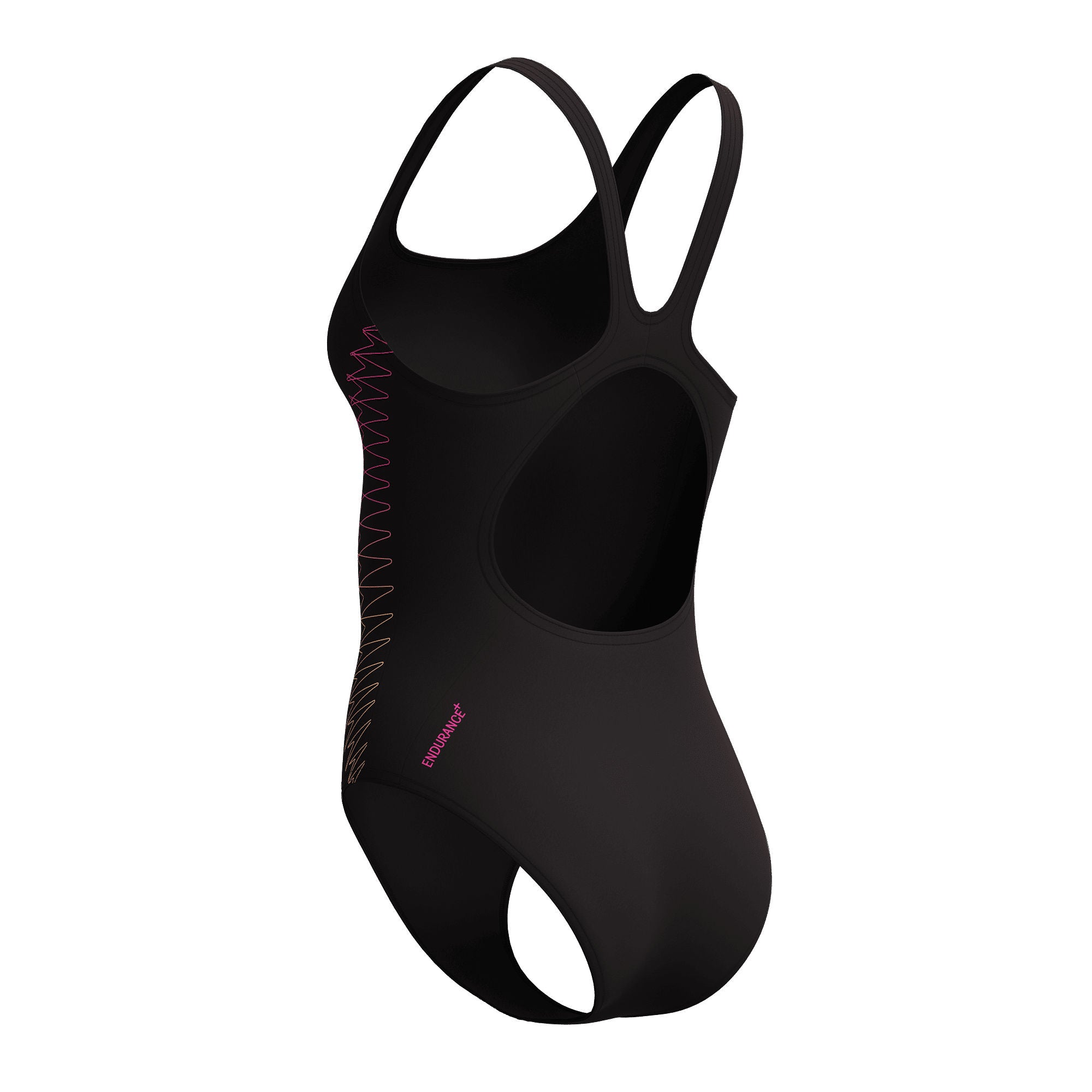 Placement Muscleback Damen Badeanzug | Schwarz