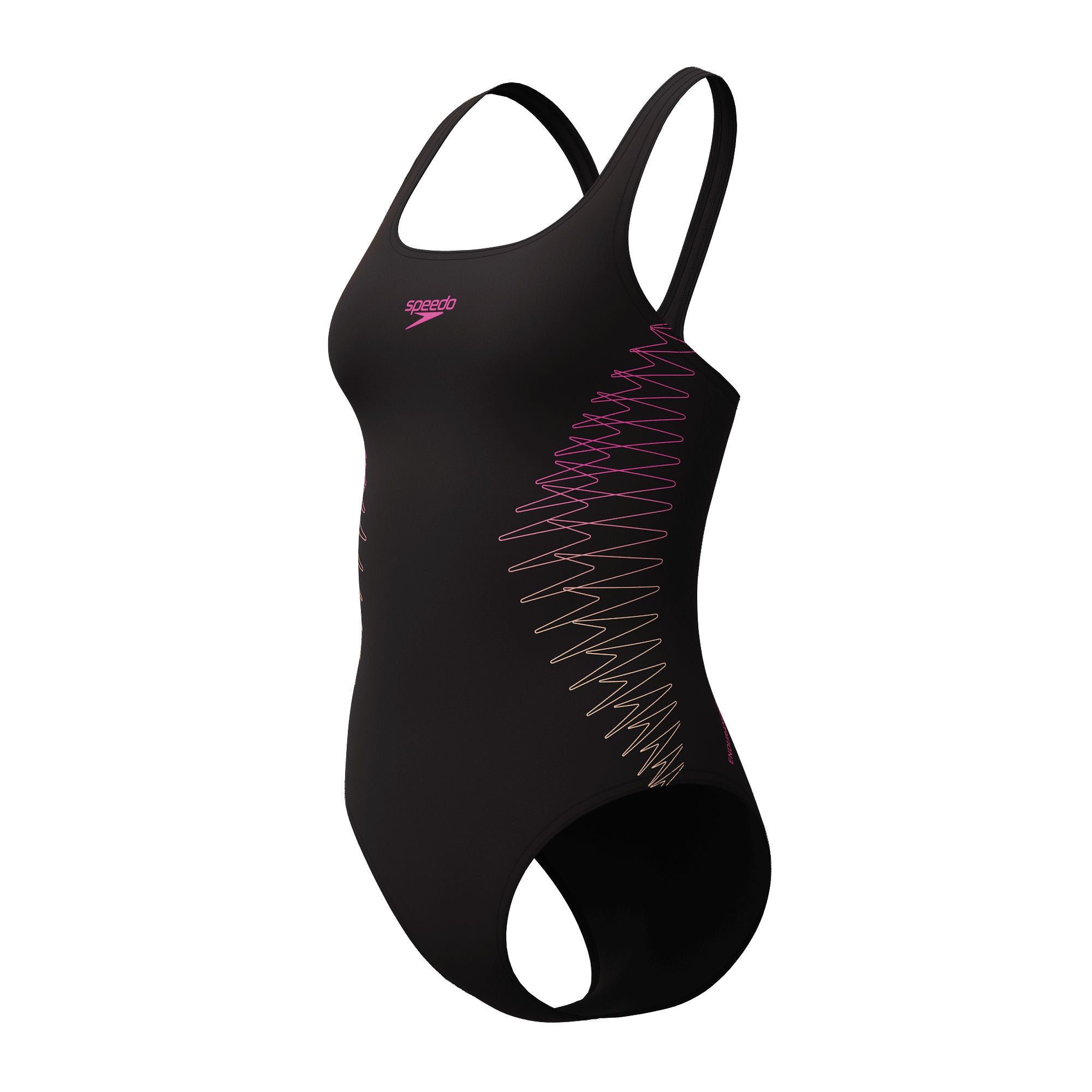 Placement Muscleback Damen Badeanzug | Schwarz