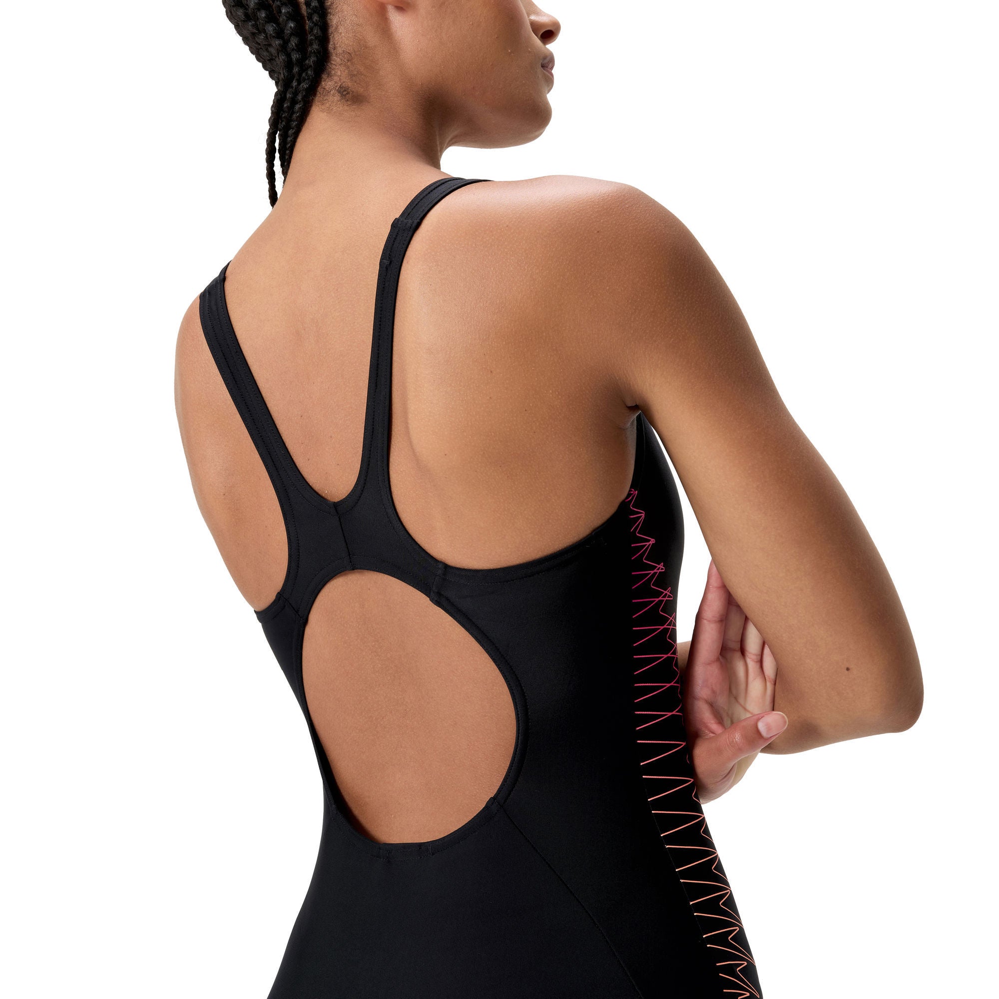Placement Muscleback Damen Badeanzug | Schwarz