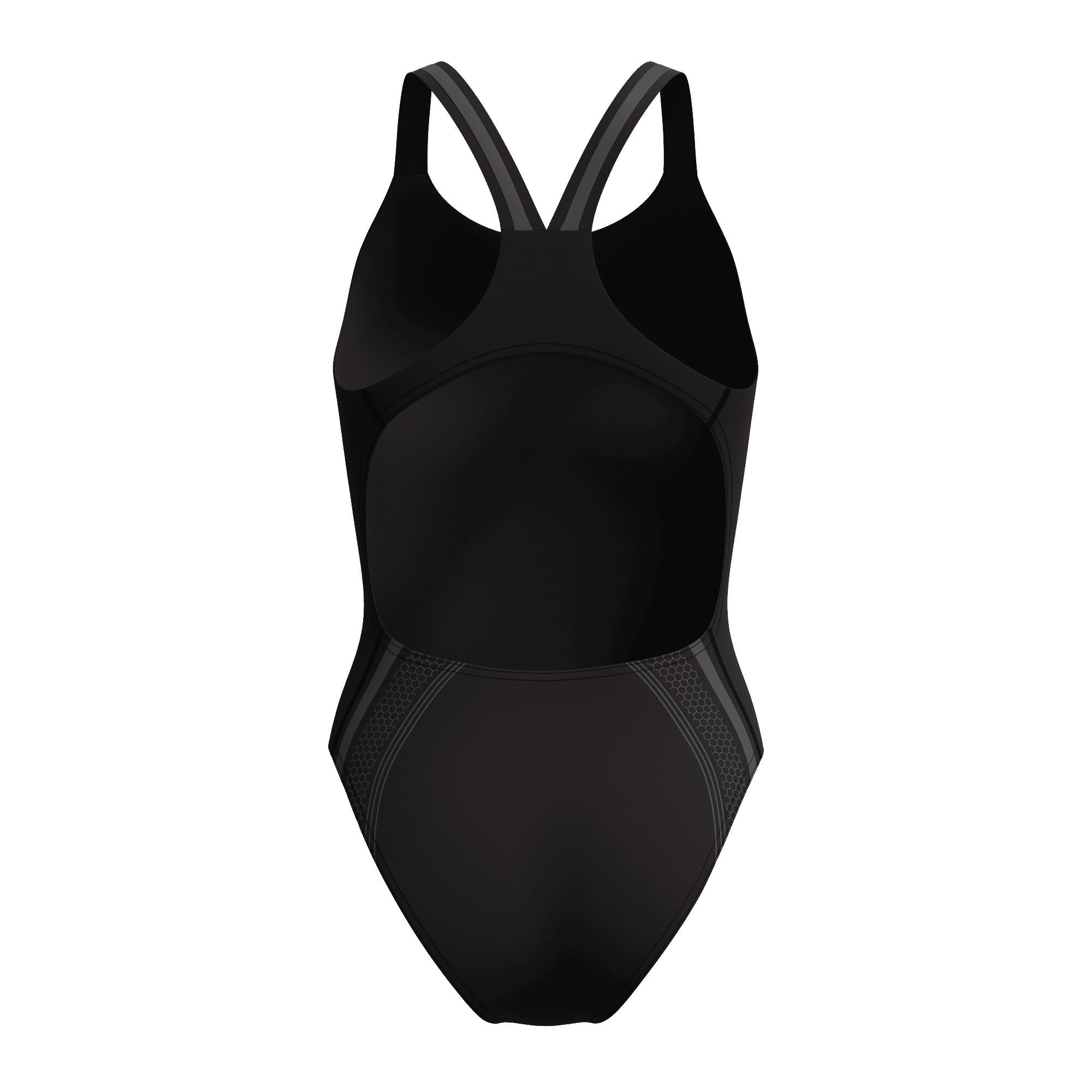 Printed Performance Back Damen Badeanzug | Schwarz