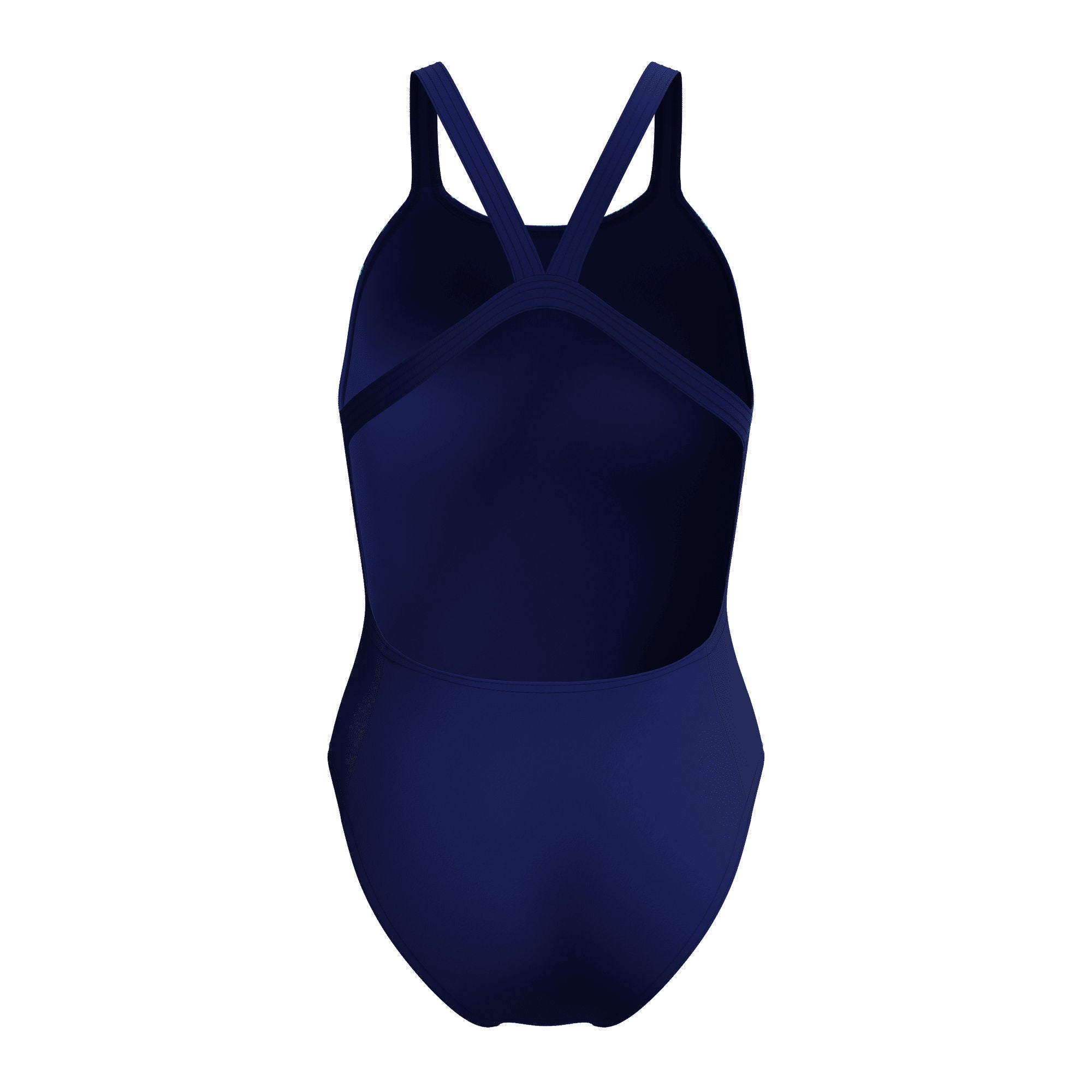 Placement Printed Leaderback Damen Badeanzug | Navy