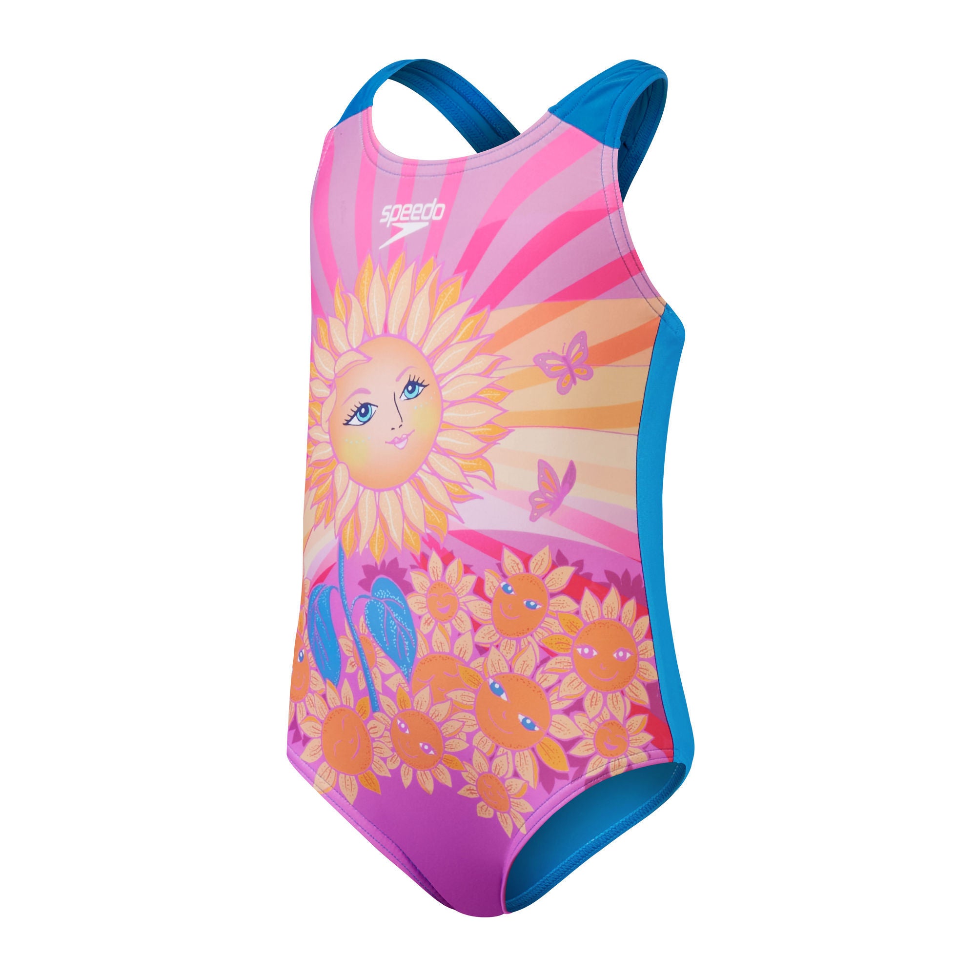 Digital Printed Mädchen Badeanzug | Lila