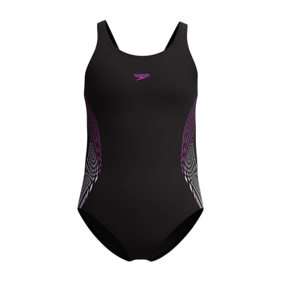 Placmement Muscleback Mädchen Badeanzug | Schwarz