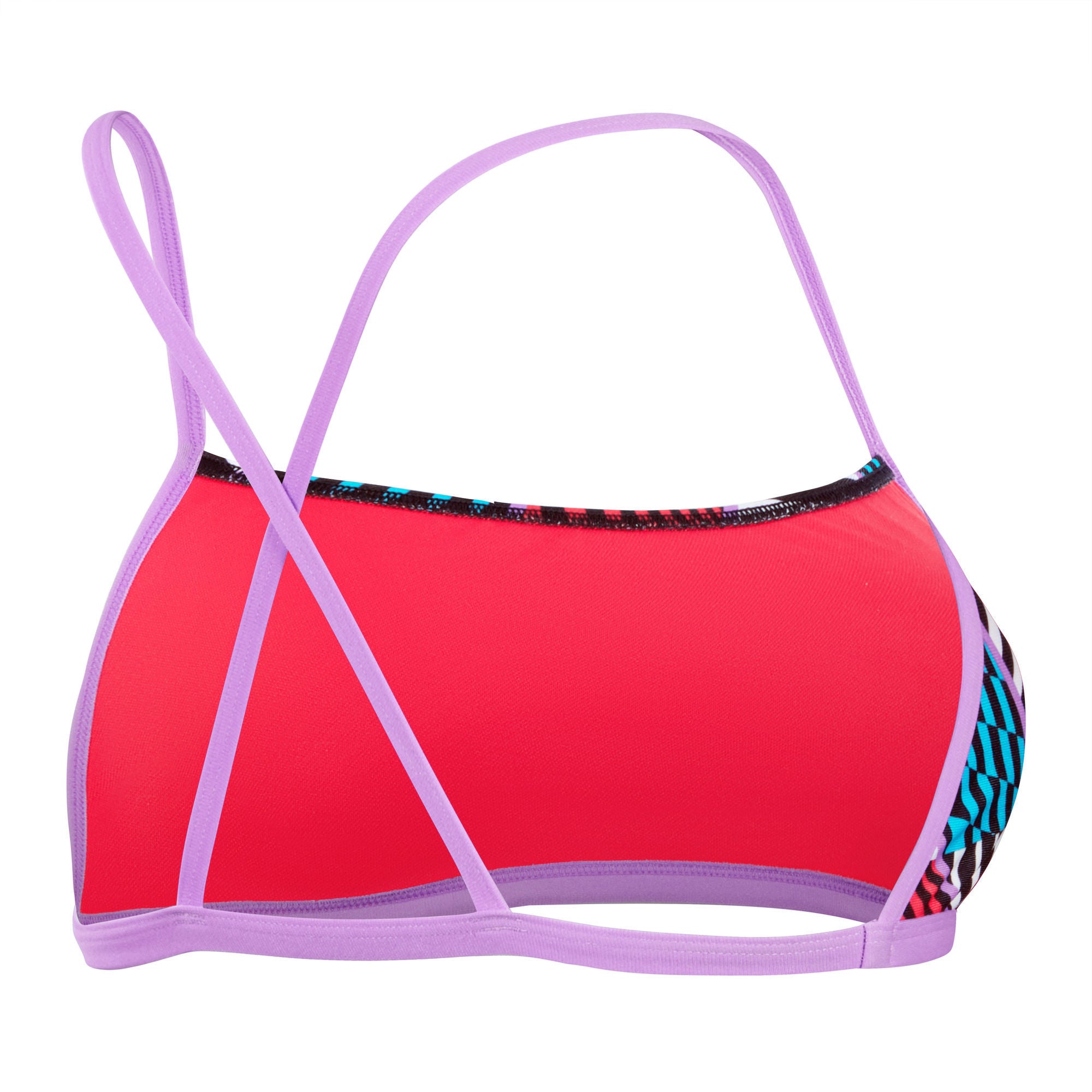 Allover Digital Cross Back Damen Bikini | Mehrfarbig