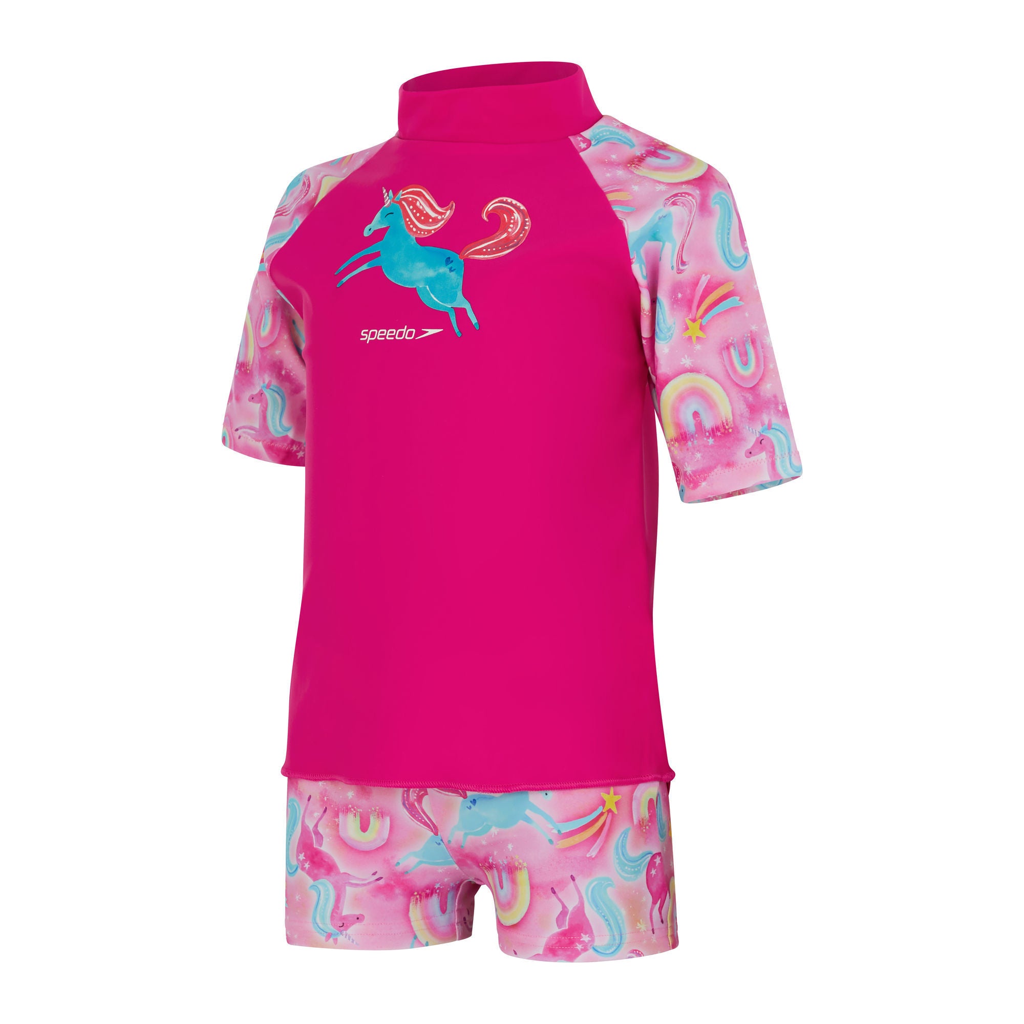 Short Sleeve Printed Rash Top Mädchen