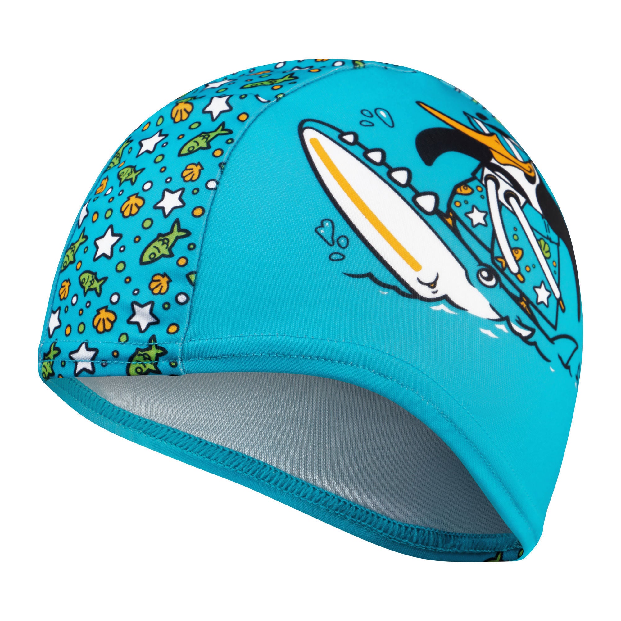 Printed Polyester Badekappe | Blau