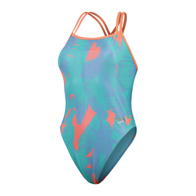 Allover Digital Starback Damen Badeanzug | Blau