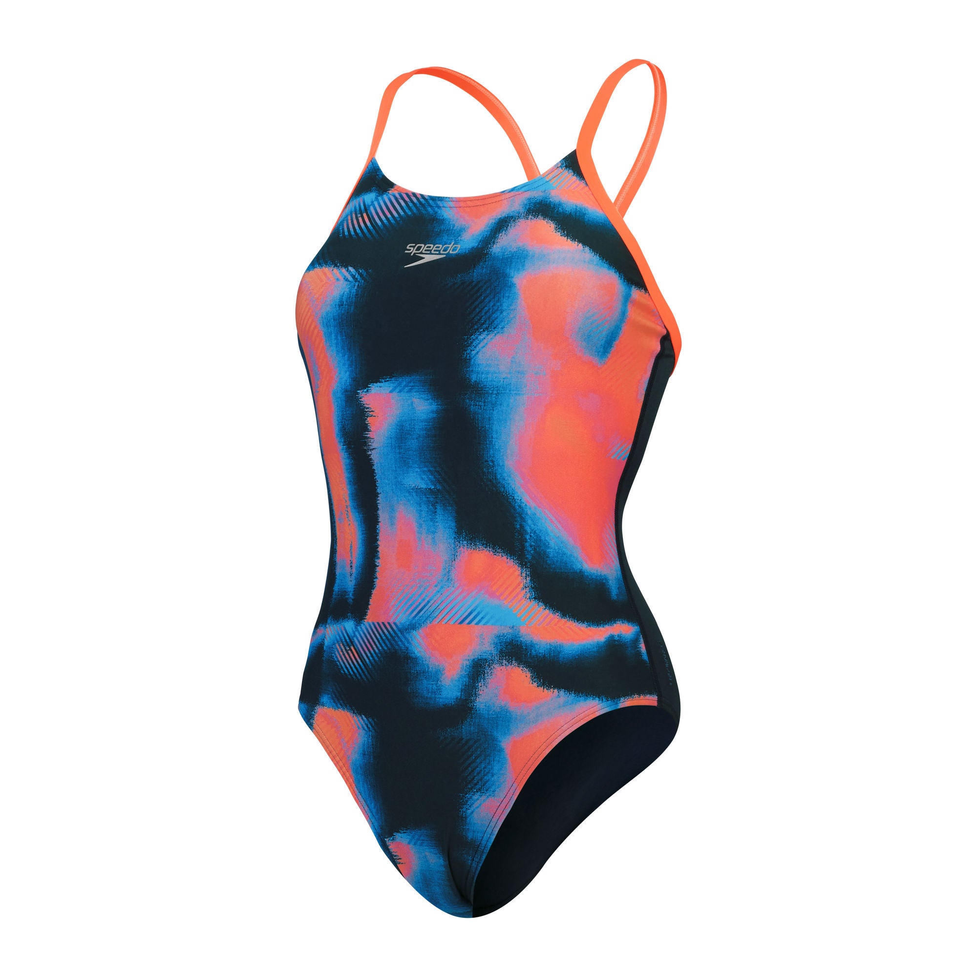 Allover Fixed Crossback Damen Badeanzug | Navy